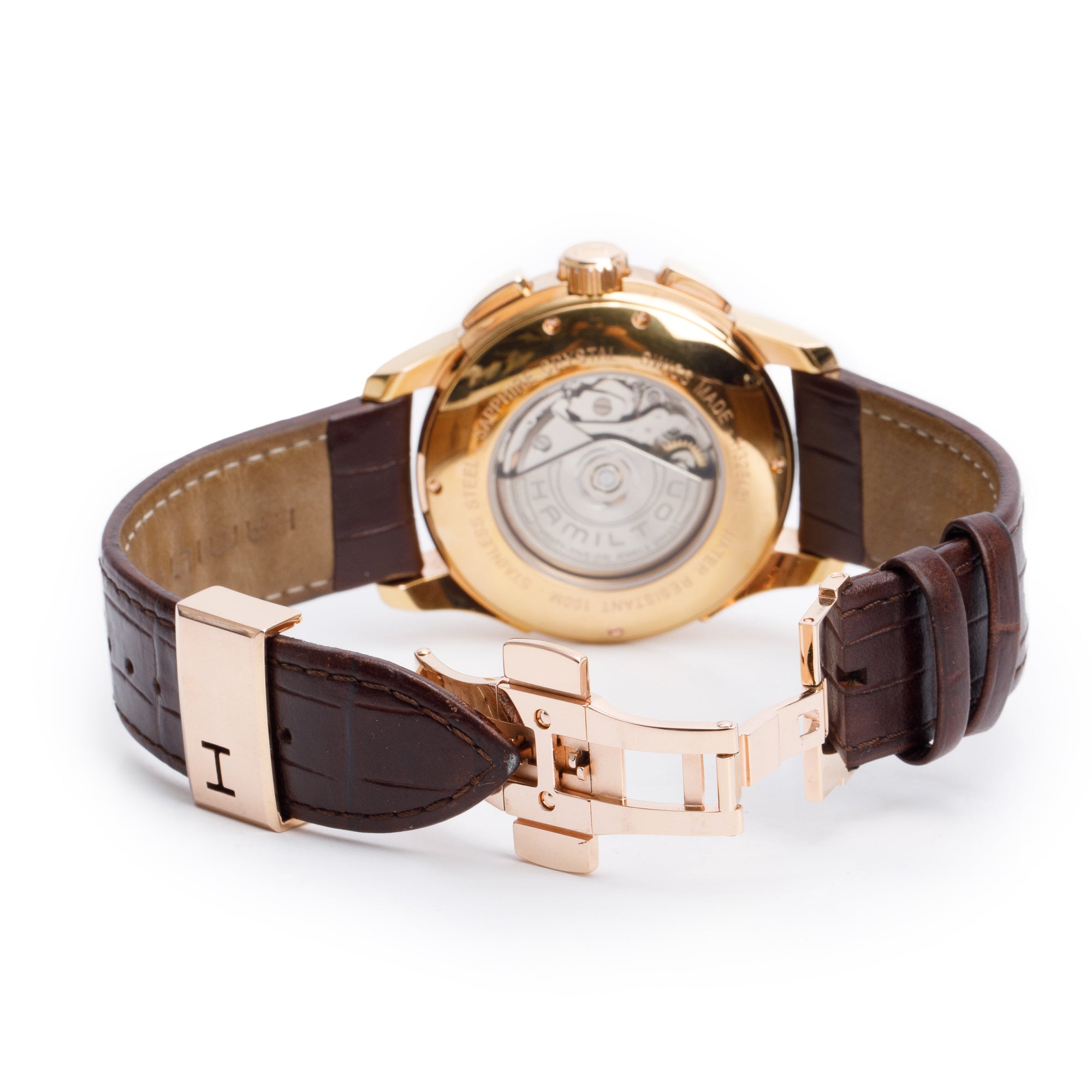 Hamilton Gold-Plated Stainless Steel Jazzmaster 42 MM Automatic Chronograph Watch