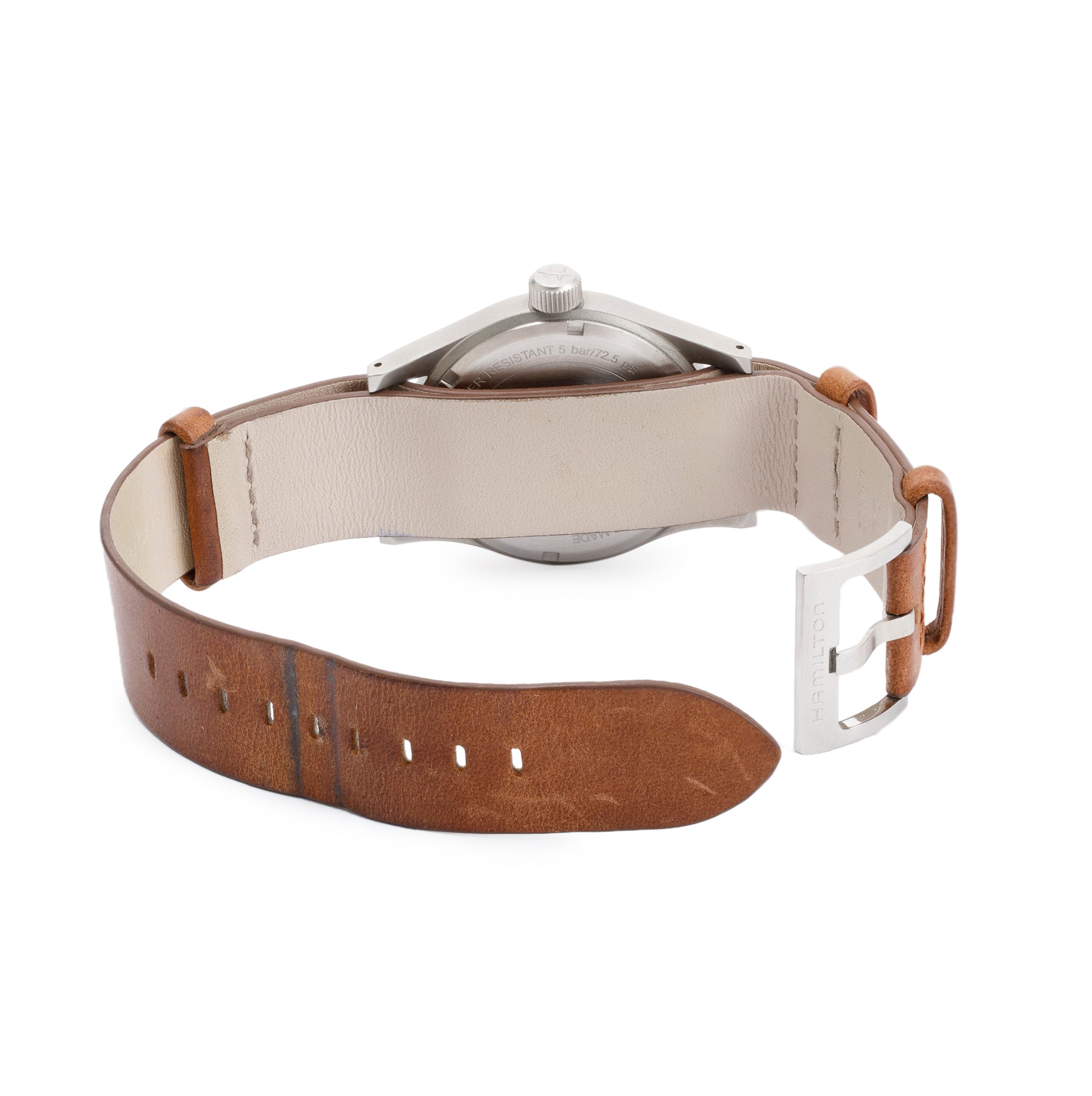 Hamilton Stainless Steel Khaki Field Mechanical 38 MM Watch w/ Box & Papers