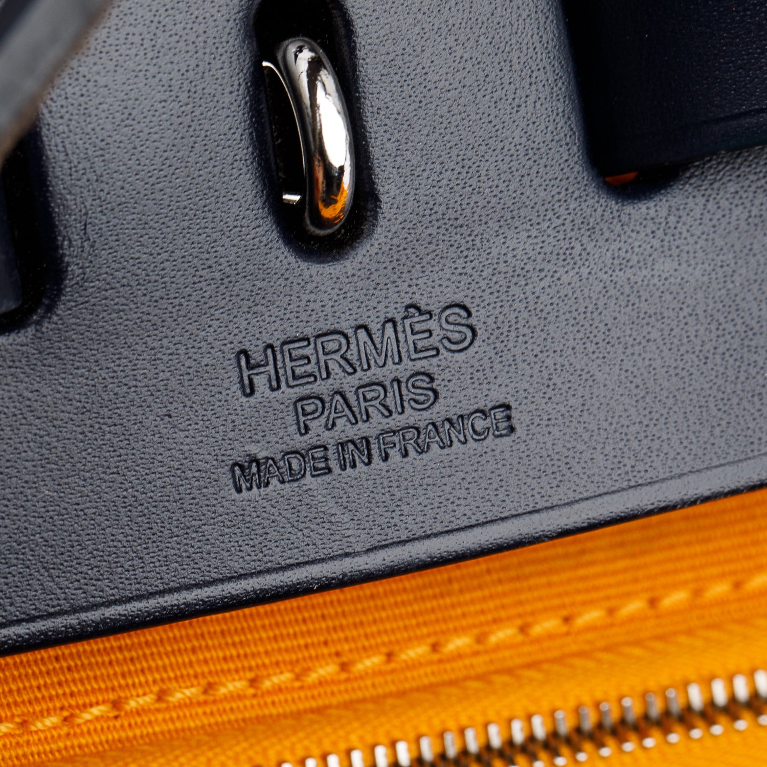 Hermes Jaune d'Or Toile H Blue Izmir Vache Hunter Herbag Zip 31 w/ Pouch