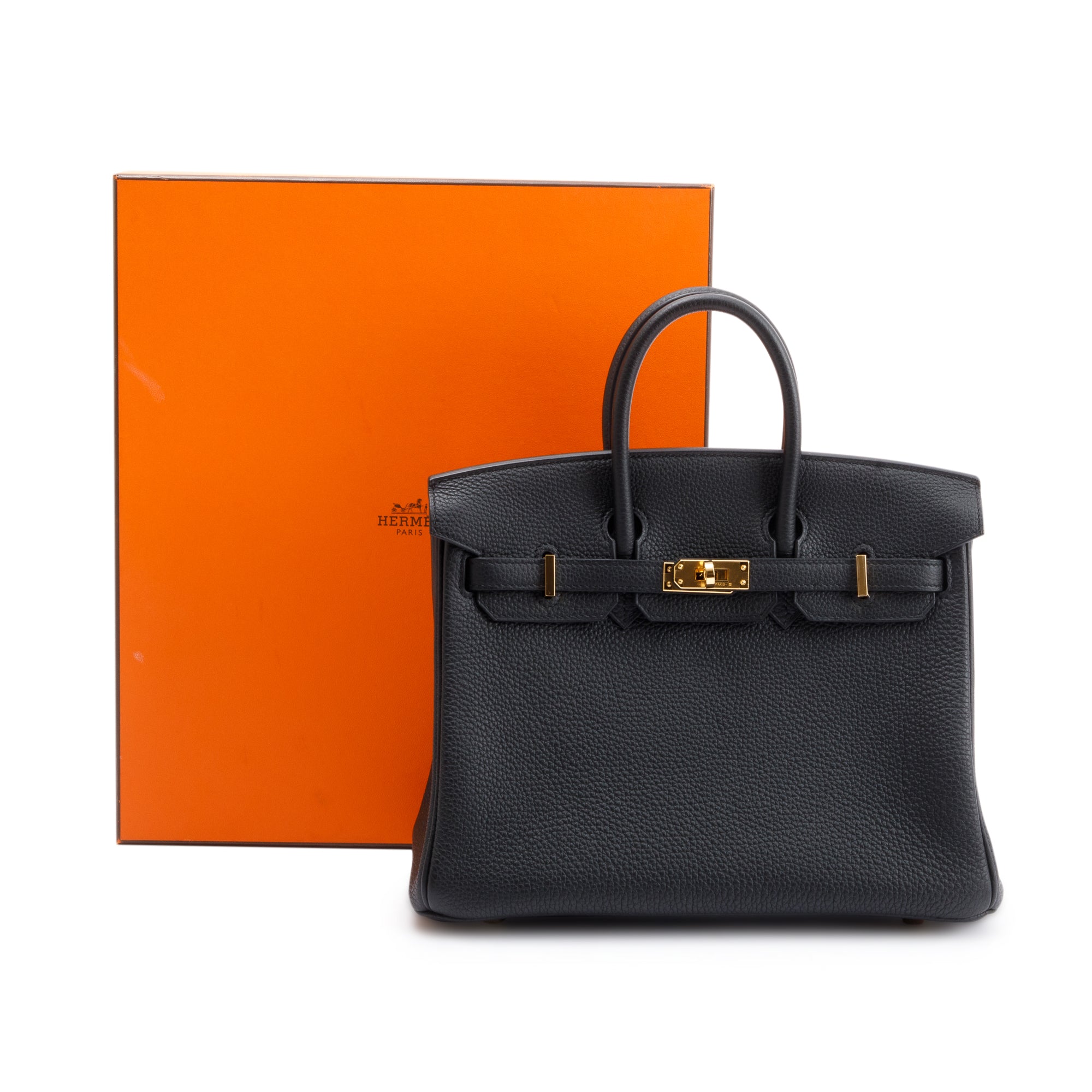 Hermes 2020 Black Togo Birkin 25 w/ Box & Receipt