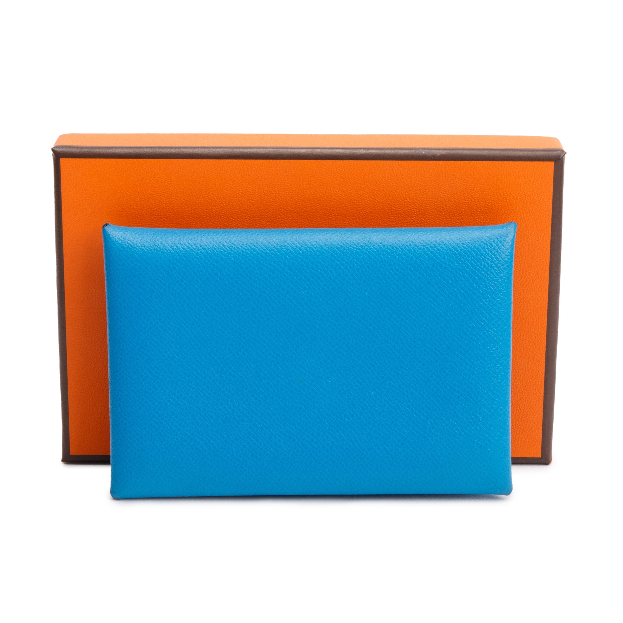 Hermes 2020 Bleu Frida Epsom Calvi Card Holder w/ Box & Receipt