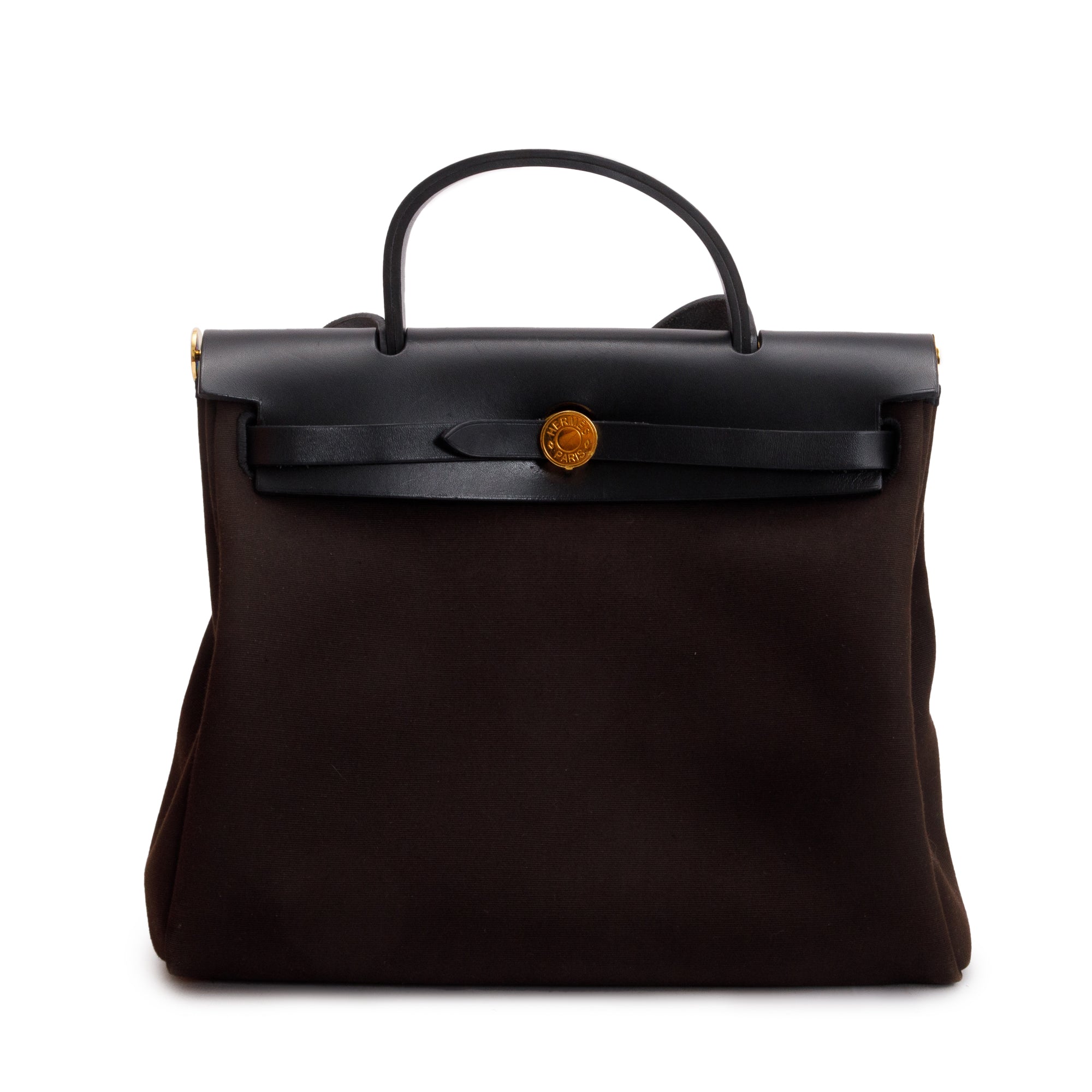 Hermes 2020 Ebene/Noir Toile Officier Vache Hunter Herbag Zip 31 w/ Box