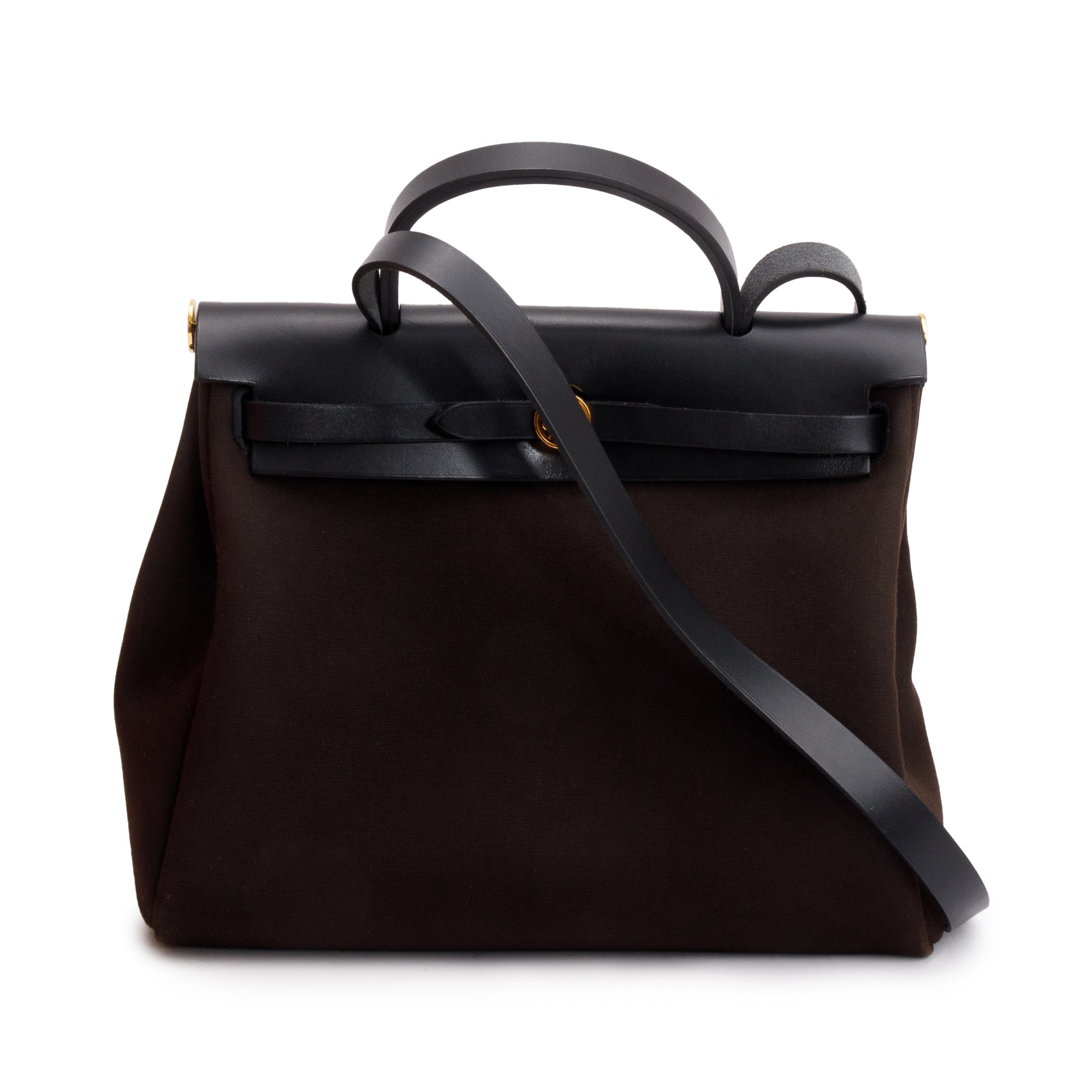 Hermes 2020 Ebene/Noir Toile Officier Vache Hunter Herbag Zip 31 w/ Box