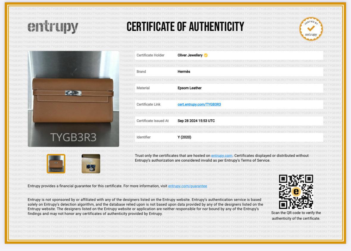 Hermes 2020 Gold Epsom Leather Classic Kelly Longue Wallet