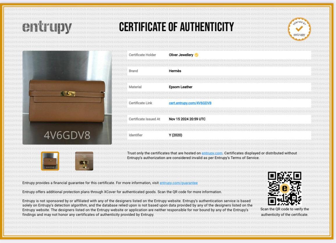 Hermes 2020 Gold Epsom Leather Classic Kelly Longue Wallet