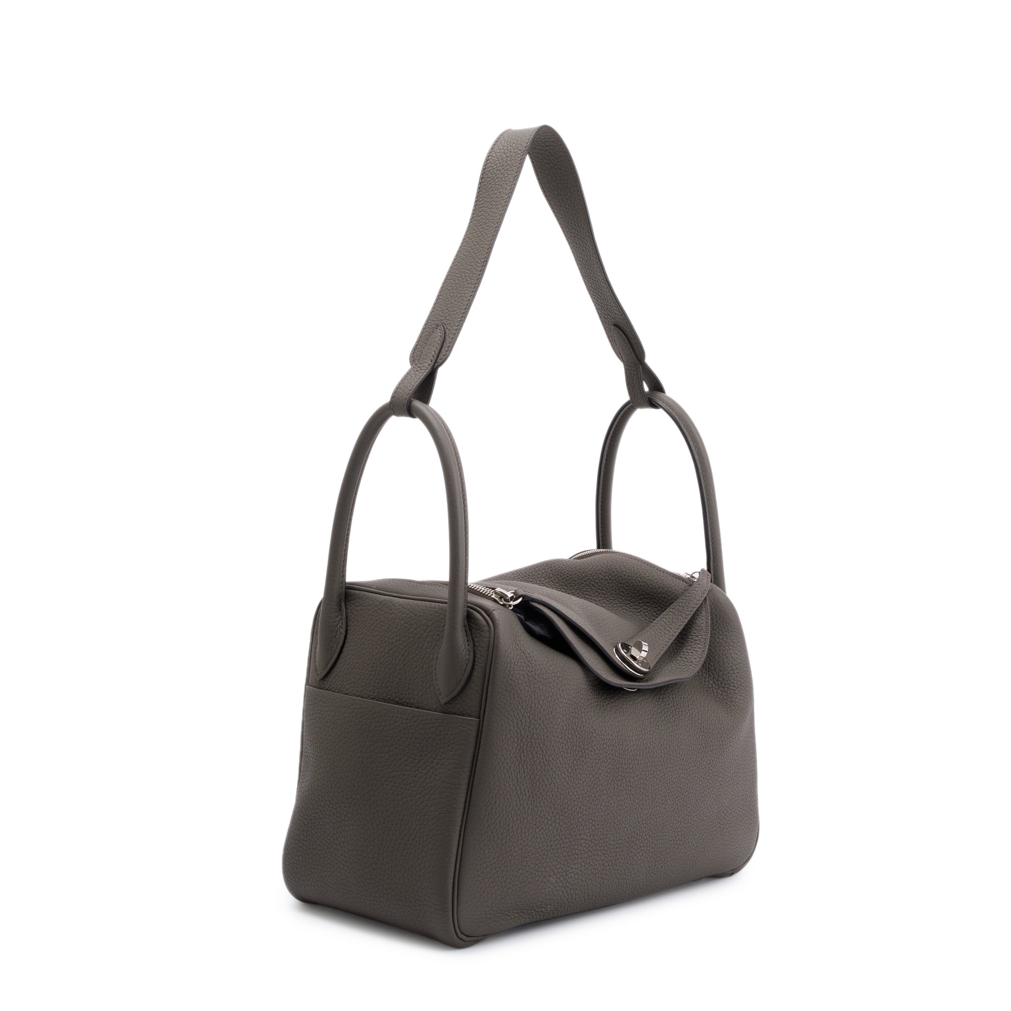 Hermes 2020 Grey Clemence Leather Lindy 30