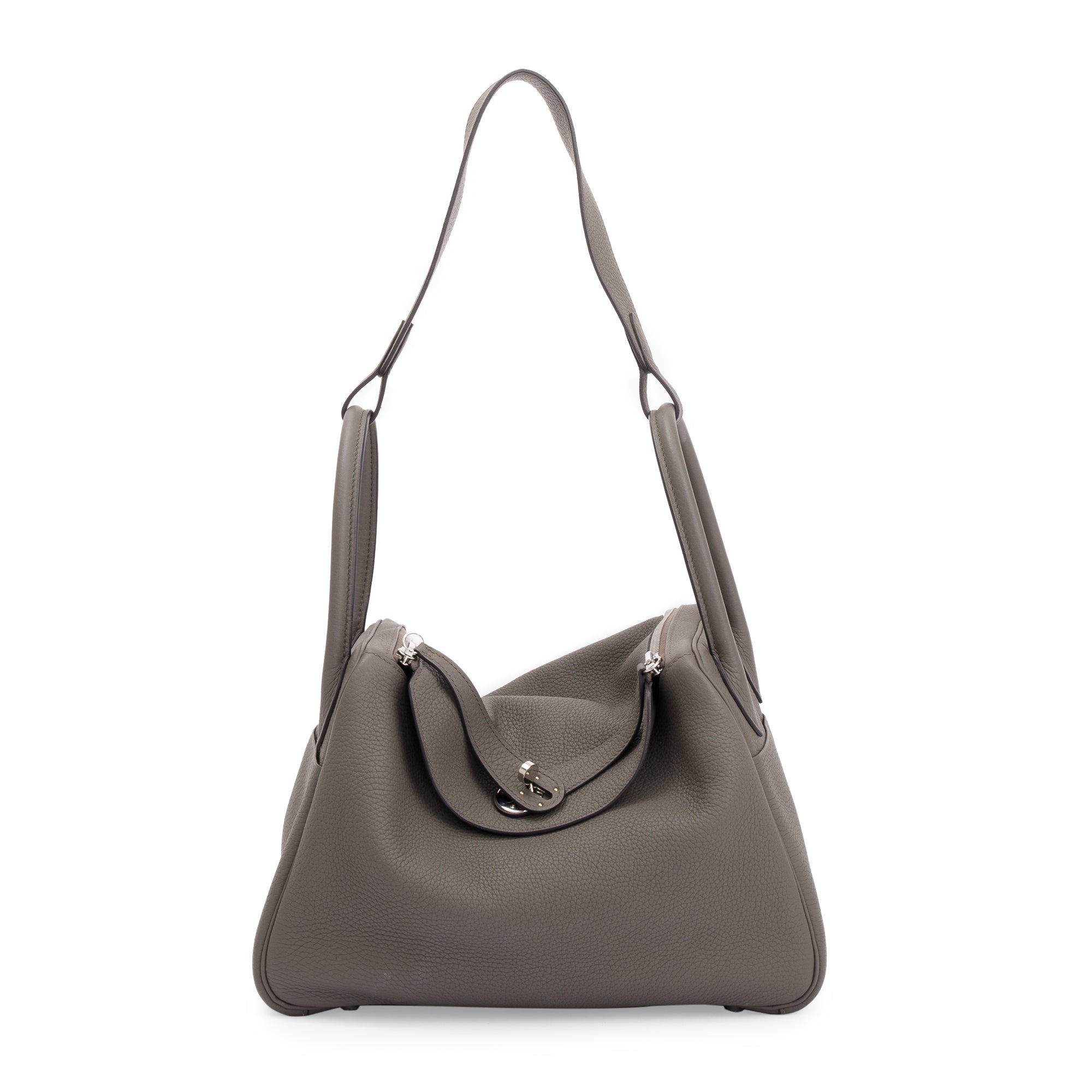Hermes 2020 Grey Clemence Leather Lindy 30