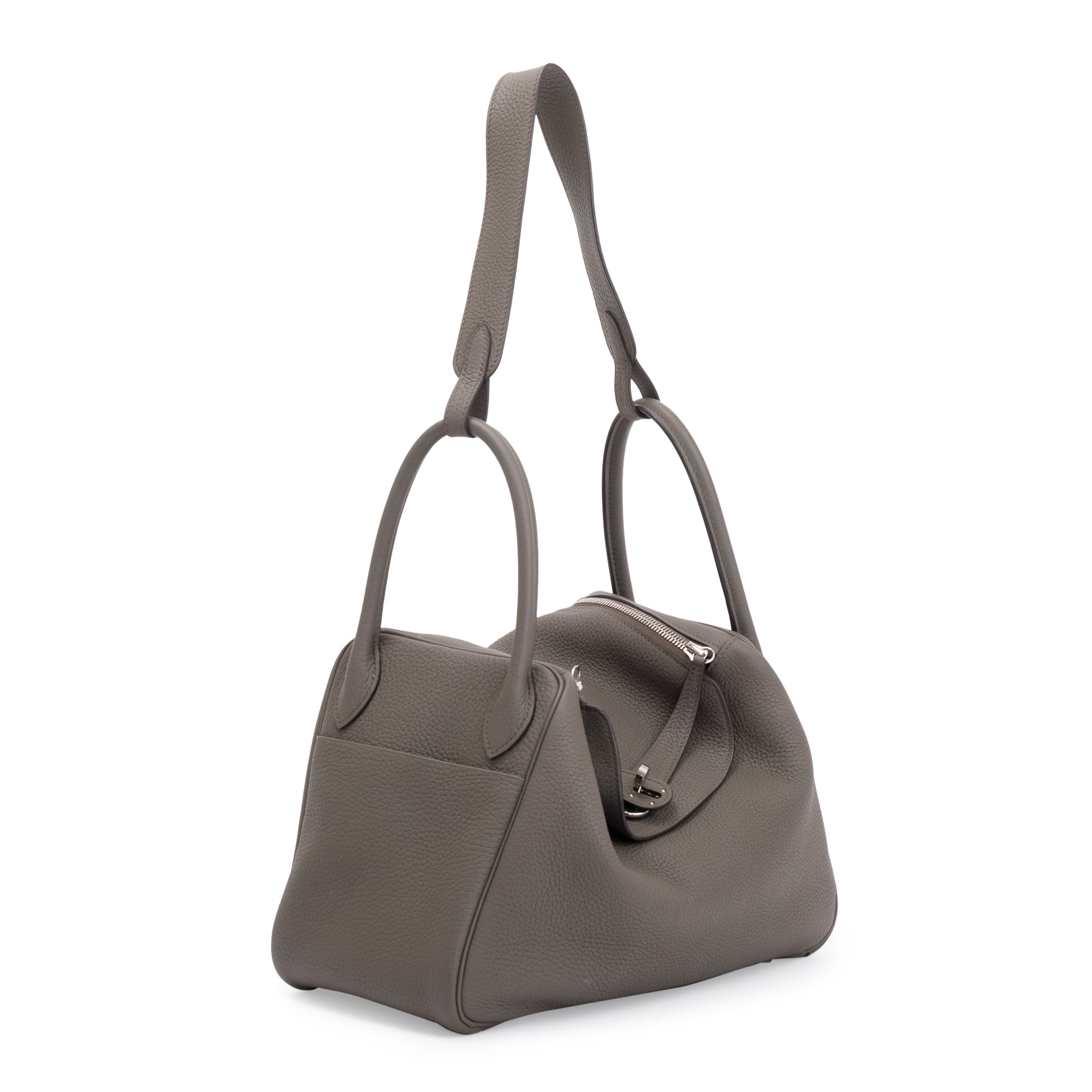 Hermes 2020 Grey Clemence Leather Lindy 30