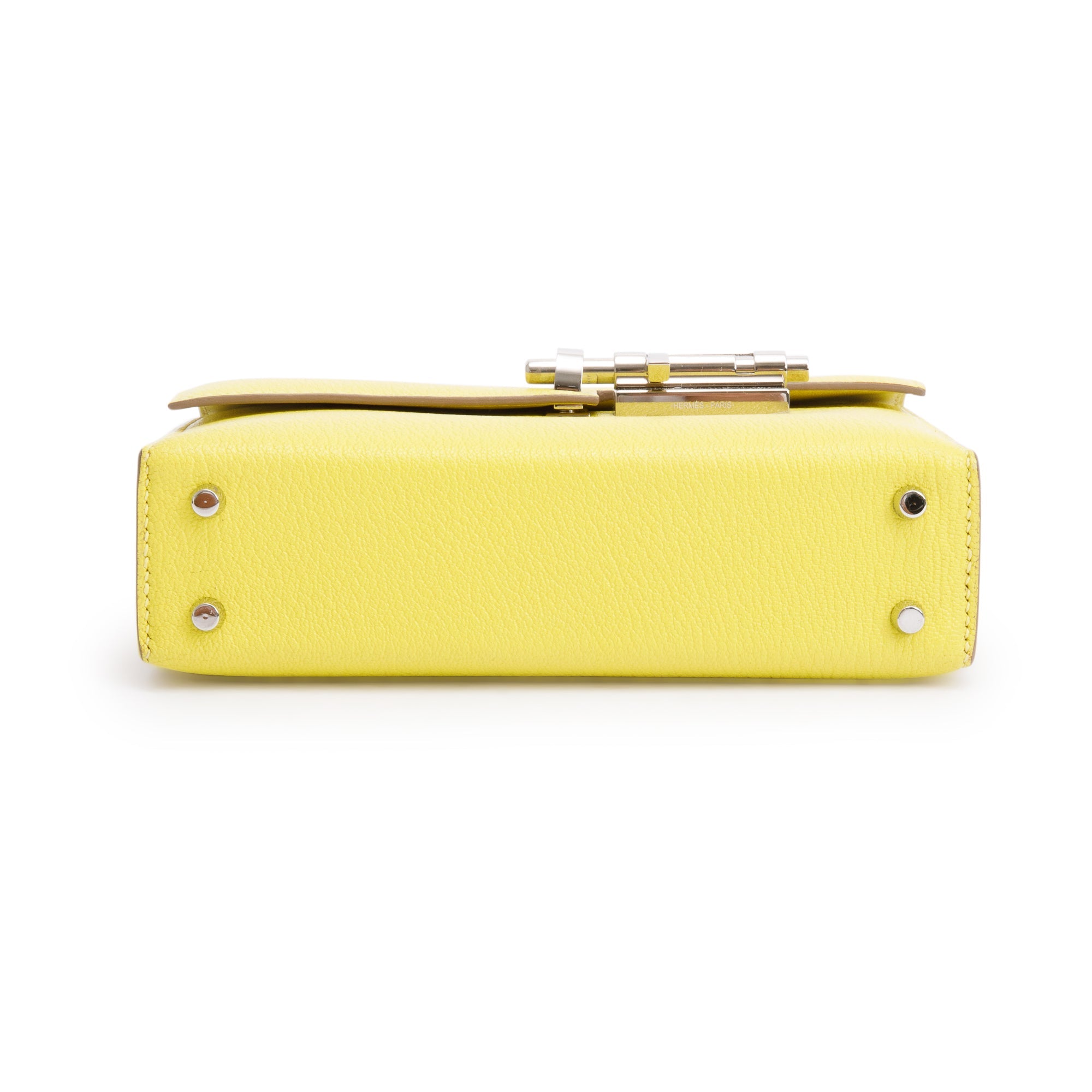 Hermes 2020 Lime Chevre Mysore Mini Verrou Chaine 17