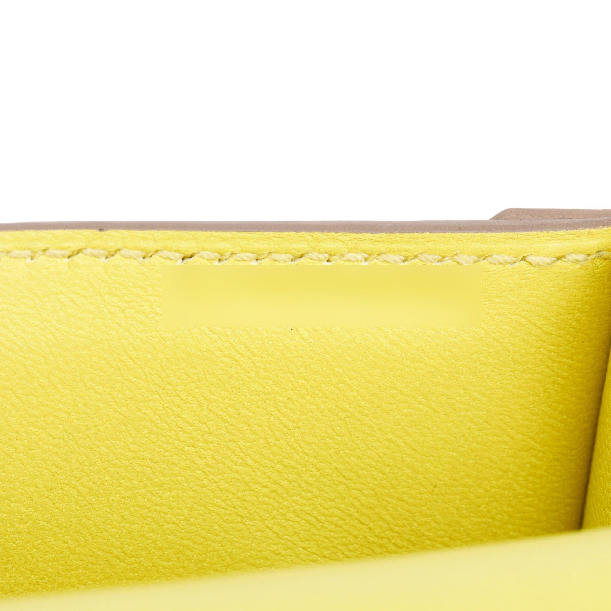 Hermes 2020 Lime Chevre Mysore Mini Verrou Chaine 17