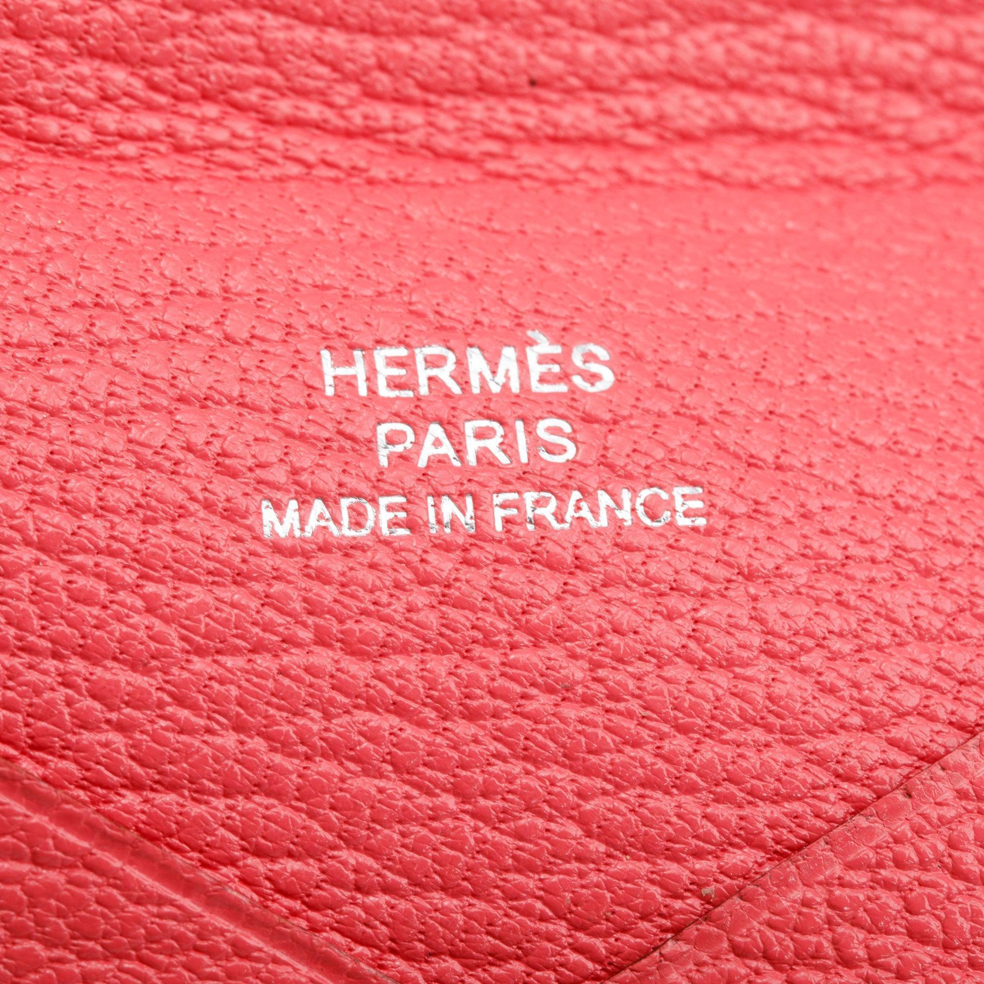 Hermes 2020 Rose Azalee Chevre Mysore Calvi Card Holder w/ Box