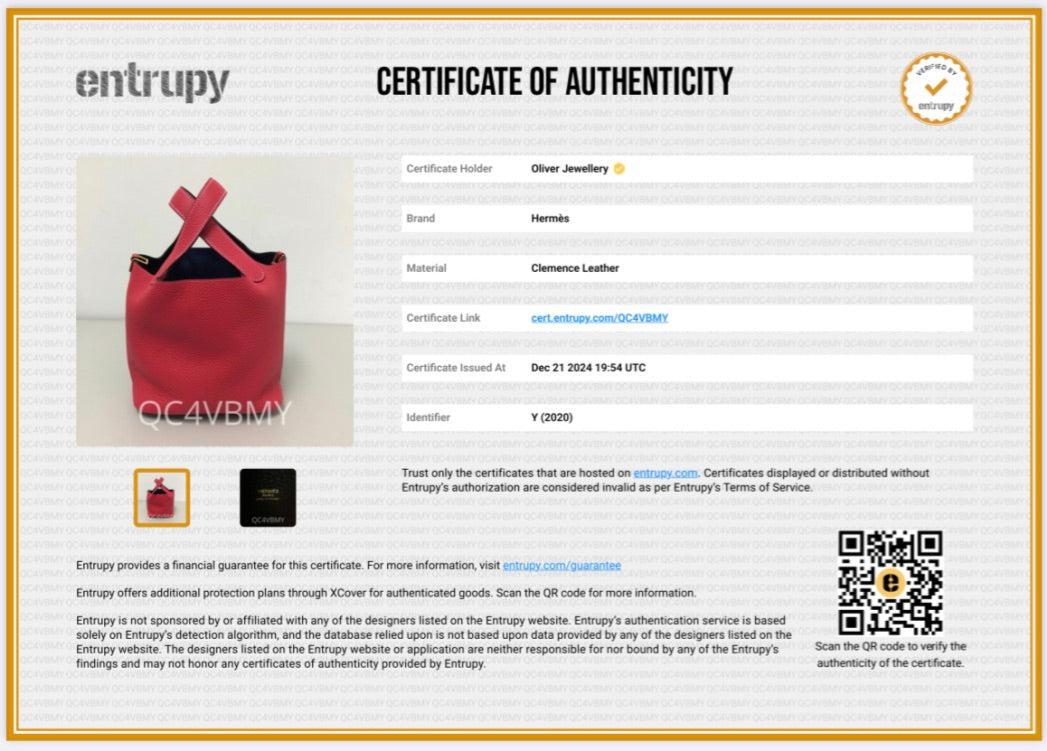 Hermes 2020 Rose Extreme/Blue Nuit Bicolor Taurillon Clemence Picotin Lock 18 w/ Box