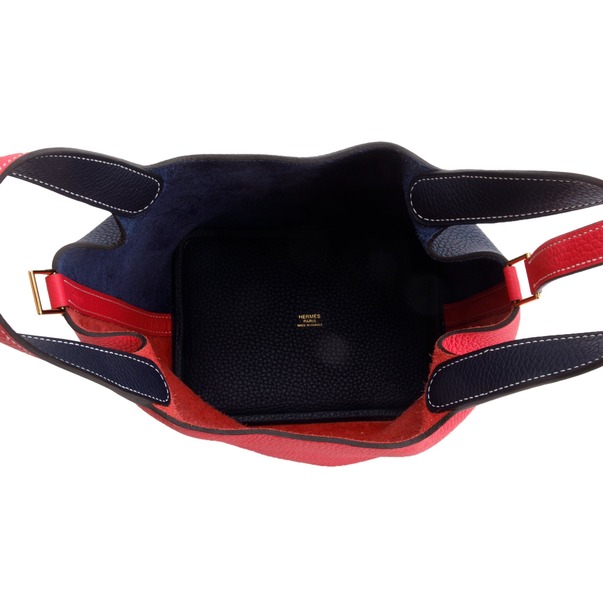 Hermes 2020 Rose Extreme/Blue Nuit Bicolor Taurillon Clemence Picotin Lock 18 w/ Box