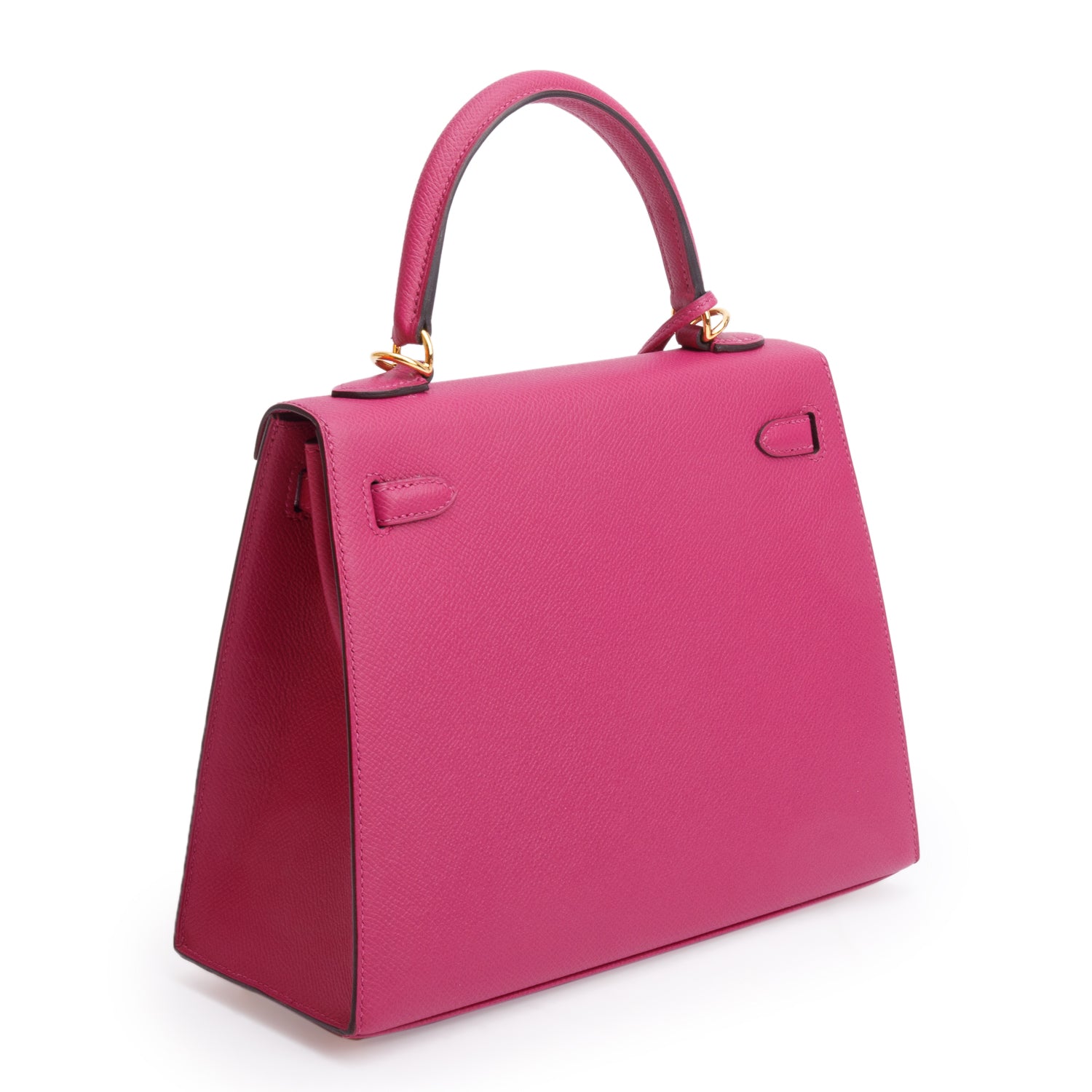 Hermes 2020 Rose Pourpre Veau Epsom Leather Kelly II 25 w/ Strap & Box