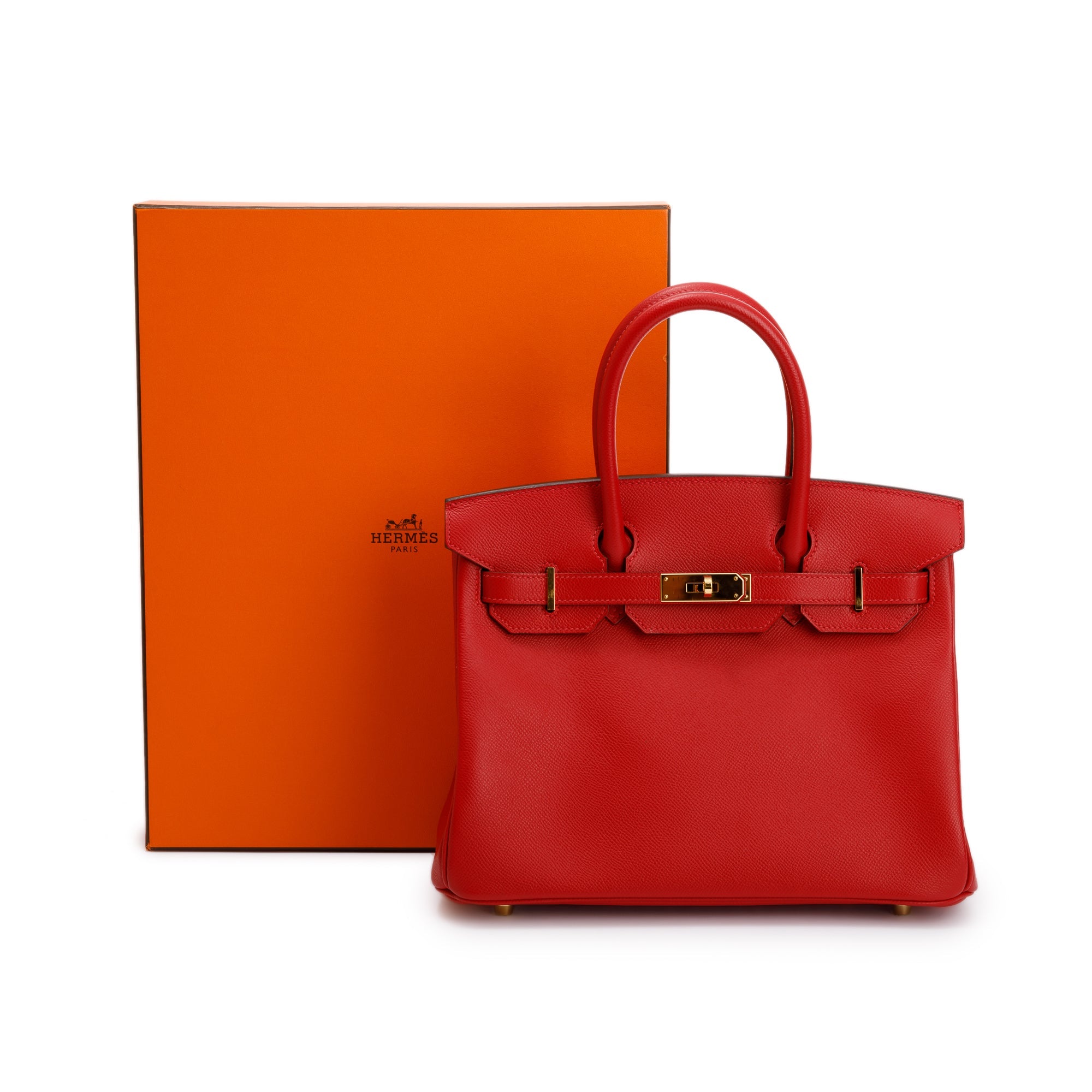 Hermes 2020 Rouge Casaque Veau Epsom Birkin 30 w/ Box