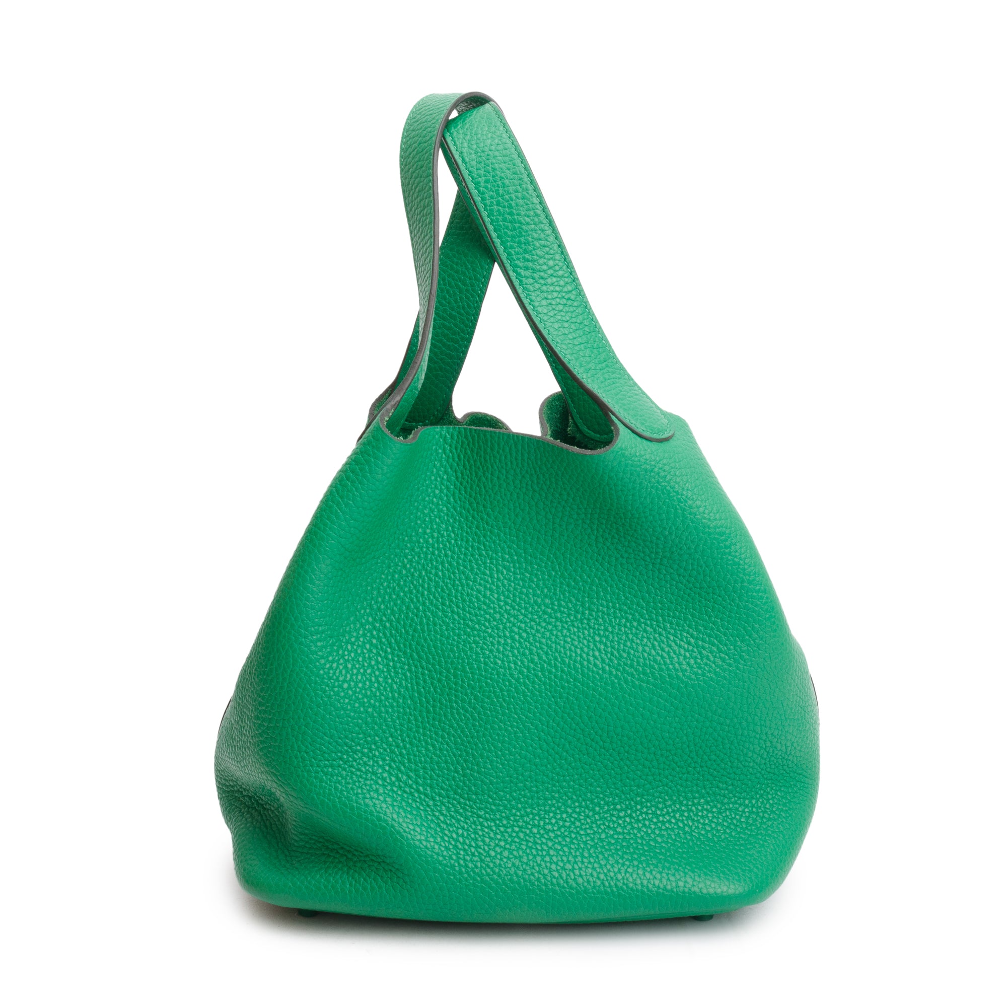 Hermes 2021 Bambou Taurillon Clemence Monochrome Picotin Lock 22 w/ Box