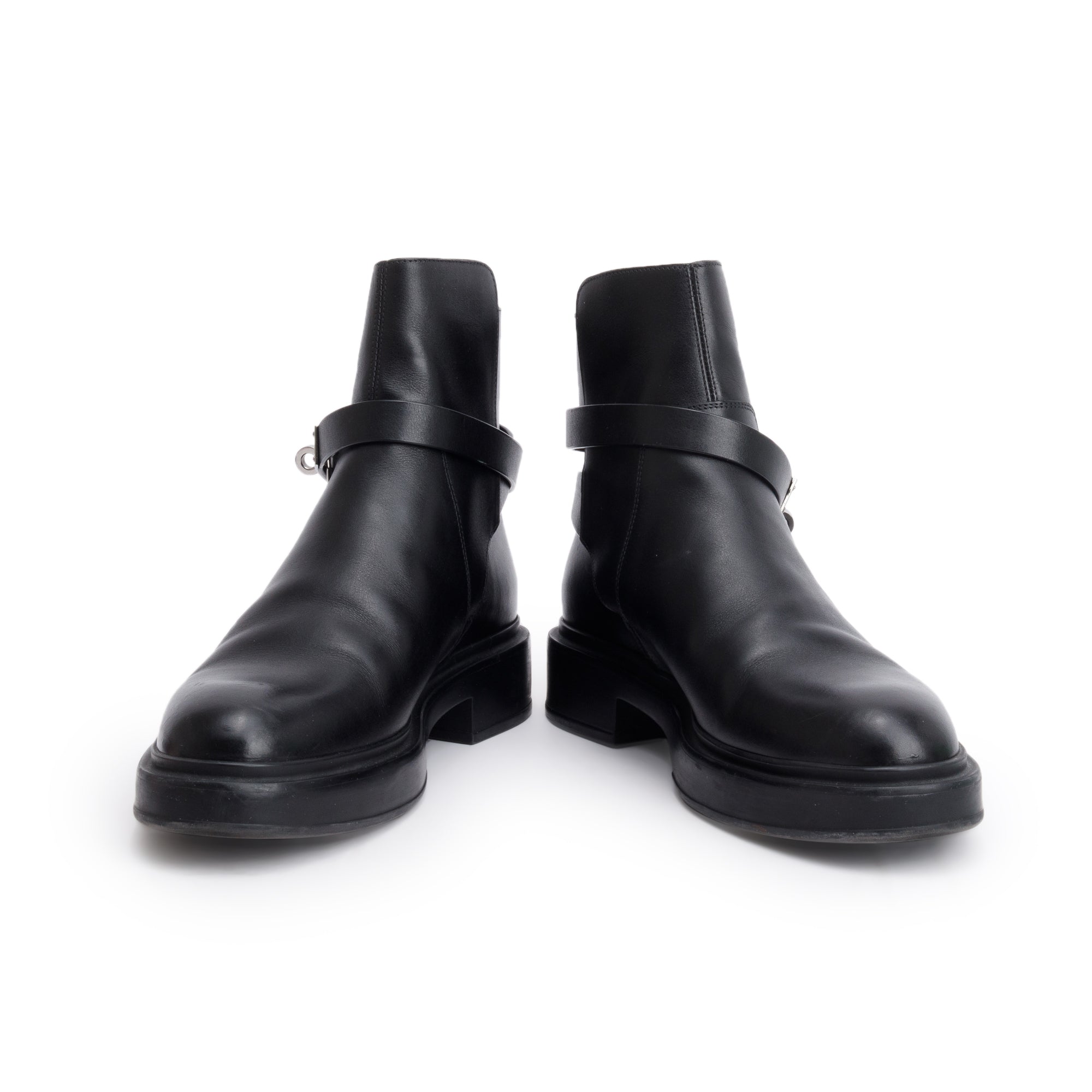 Hermes 2021 Black Calfskin Leather Neo Ankle Boots, Size 36