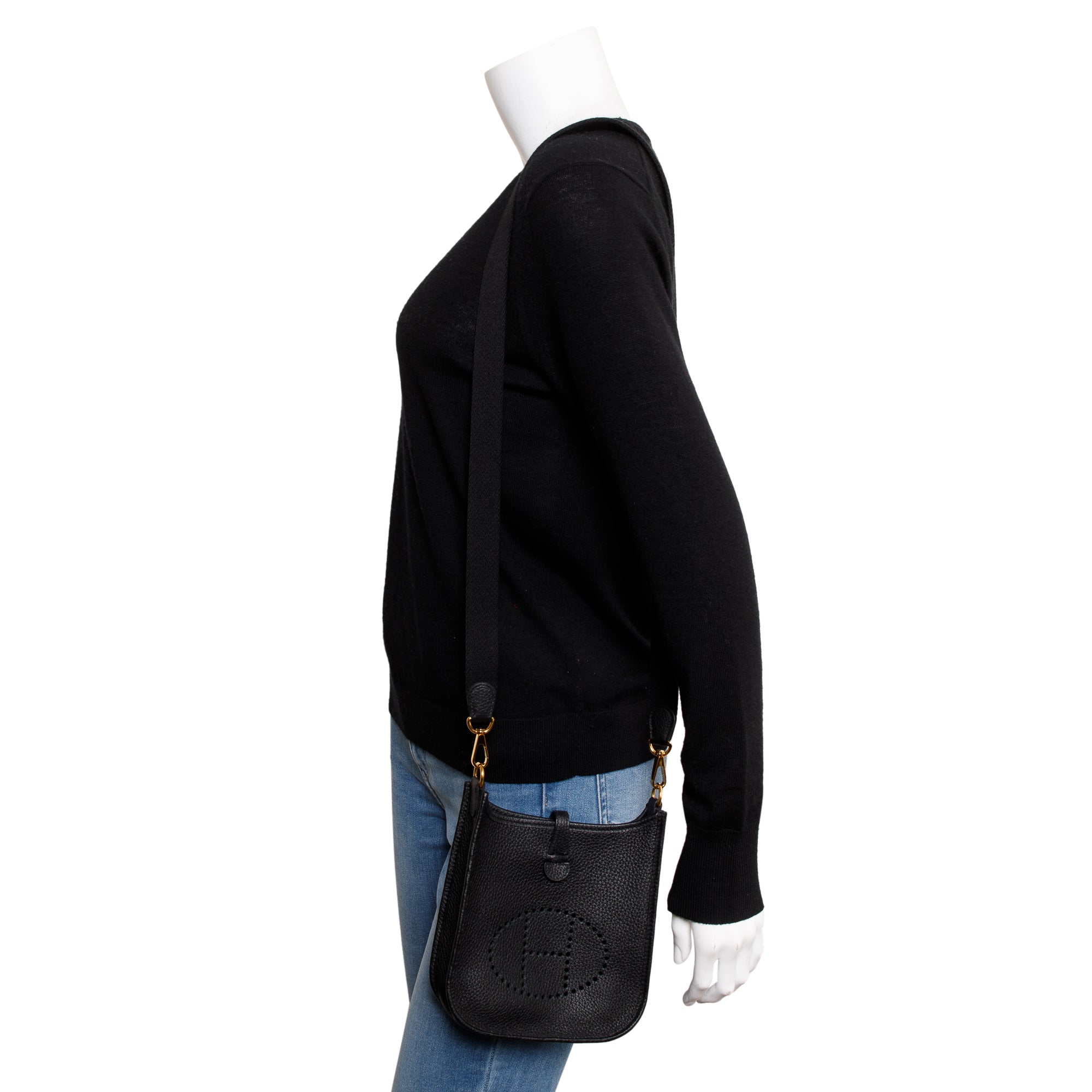 Hermes 2021 Black Noir Taurilon Clemence Amazone Evelyne TPM 16 w/ Box