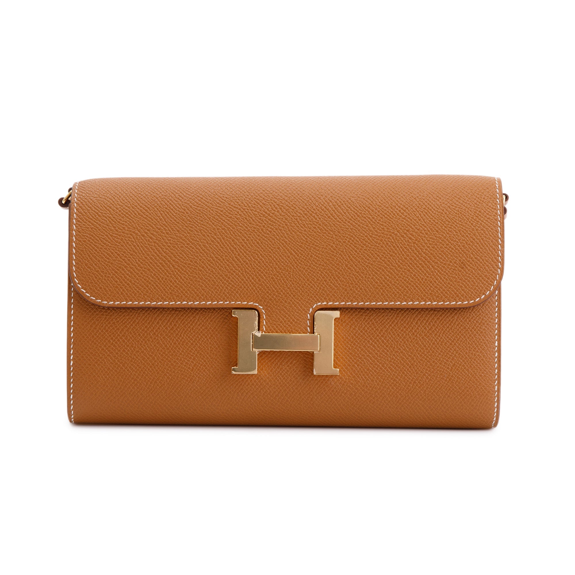 Hermes 2021 Gold Epsom Leather Constance to Go