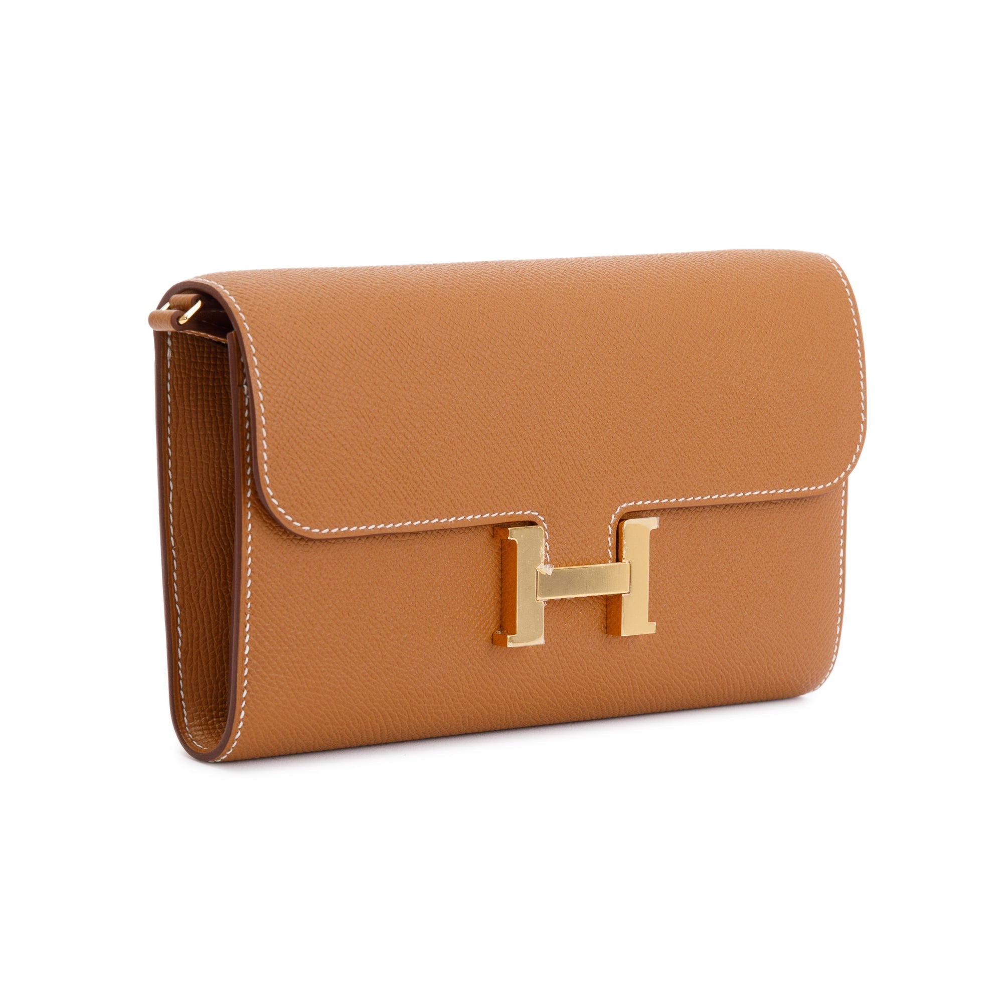 Hermes 2021 Gold Epsom Leather Constance to Go
