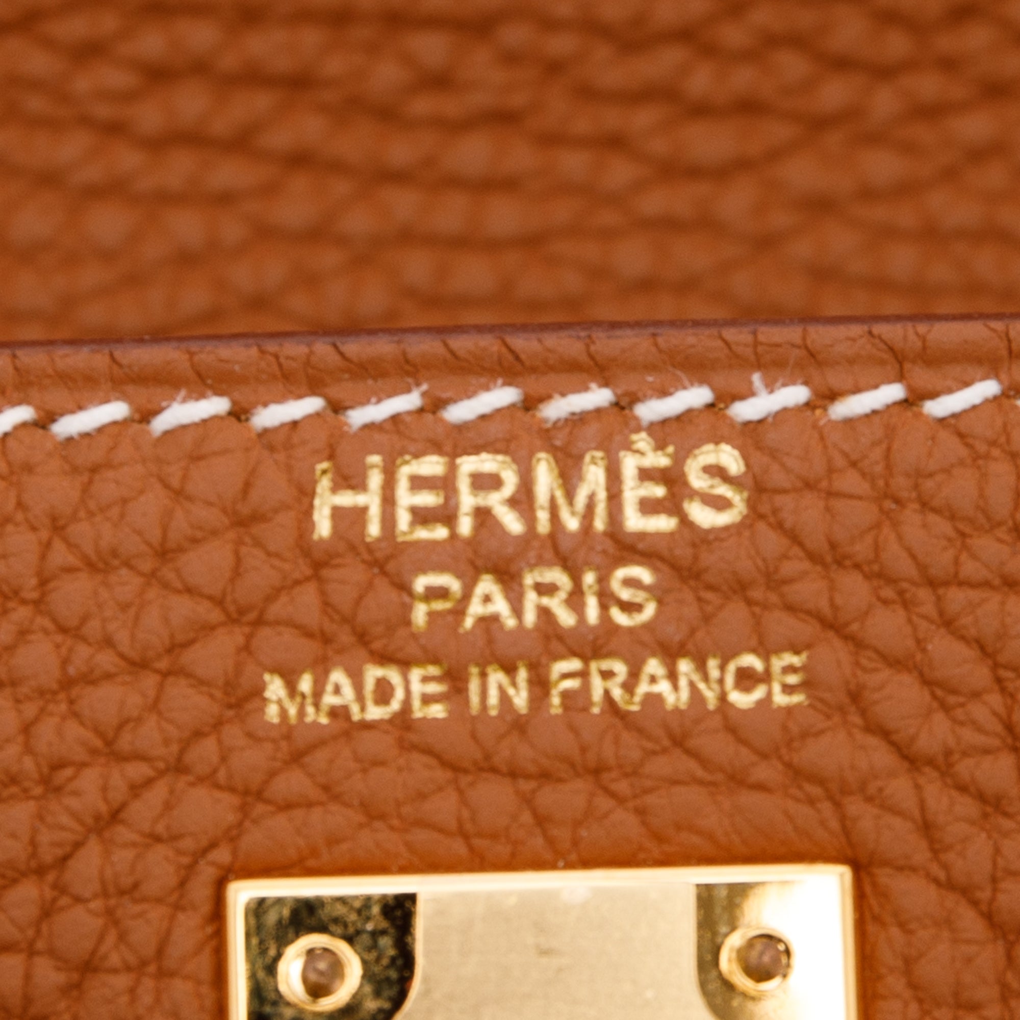 Hermes 2021 Gold Togo Kelly II Retourne 25 w/ Box