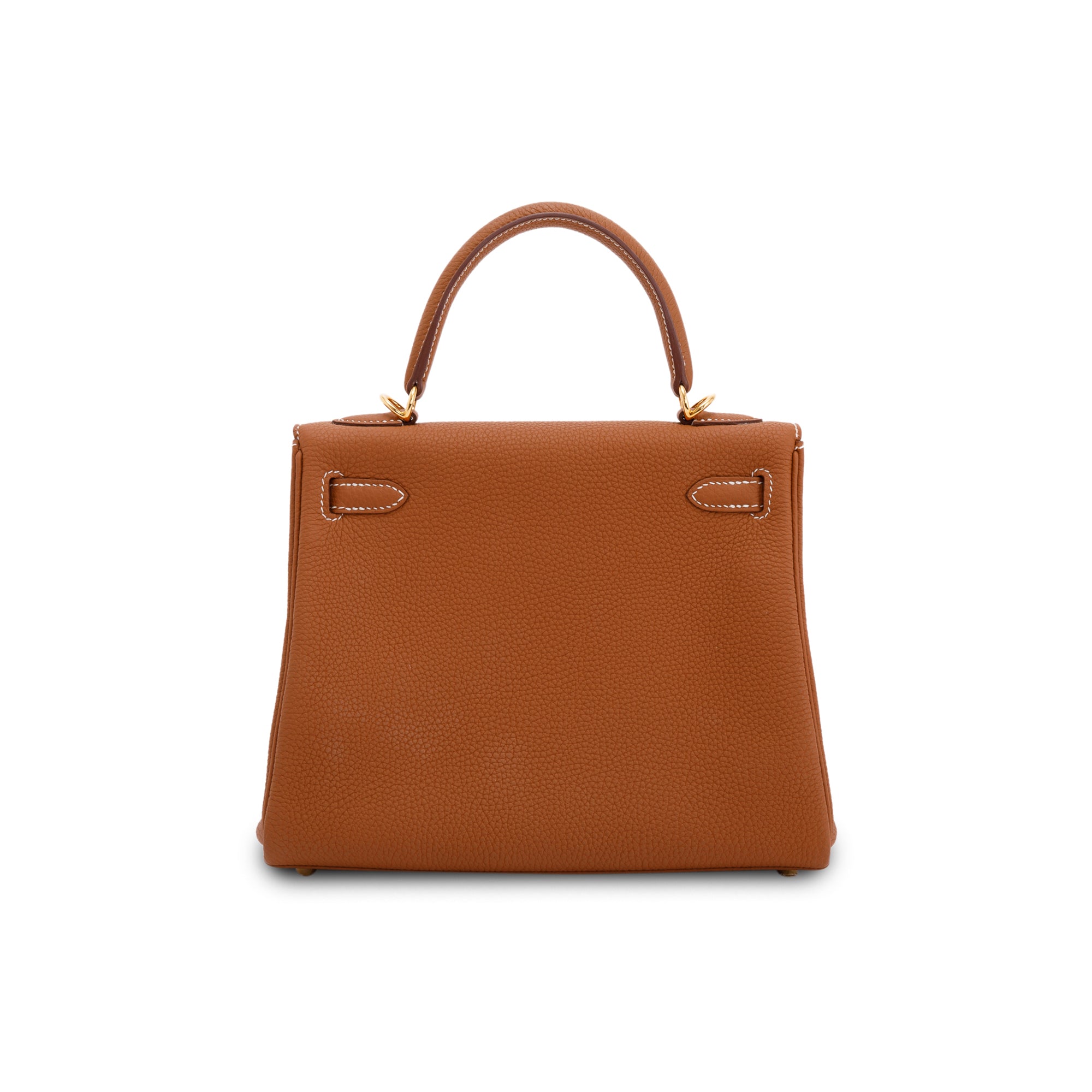 Hermes 2021 Gold Togo Kelly II Retourne 25 w/ Box