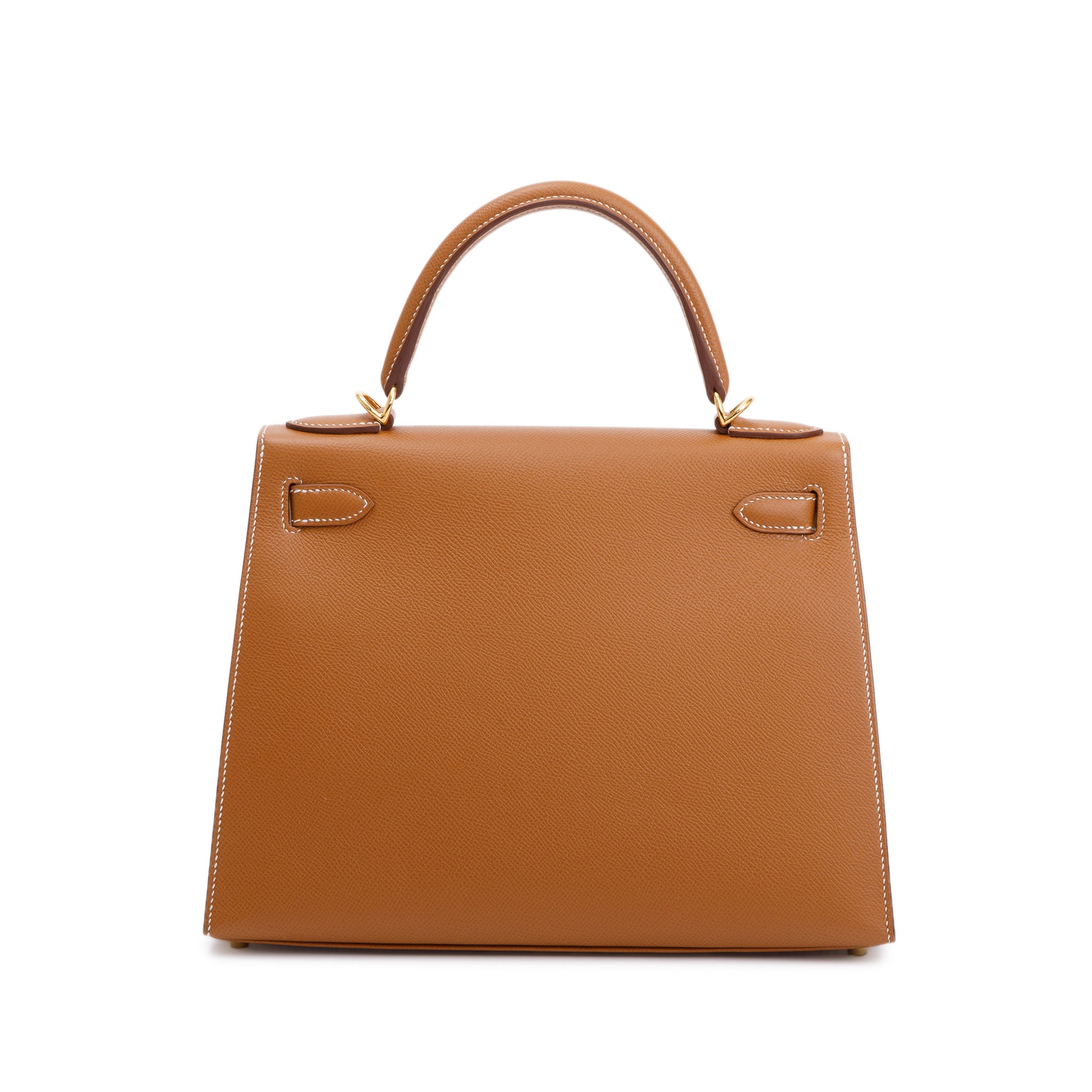 Hermes 2021 Gold Veau Epsom Kelly II Sellier 28 w/ Box