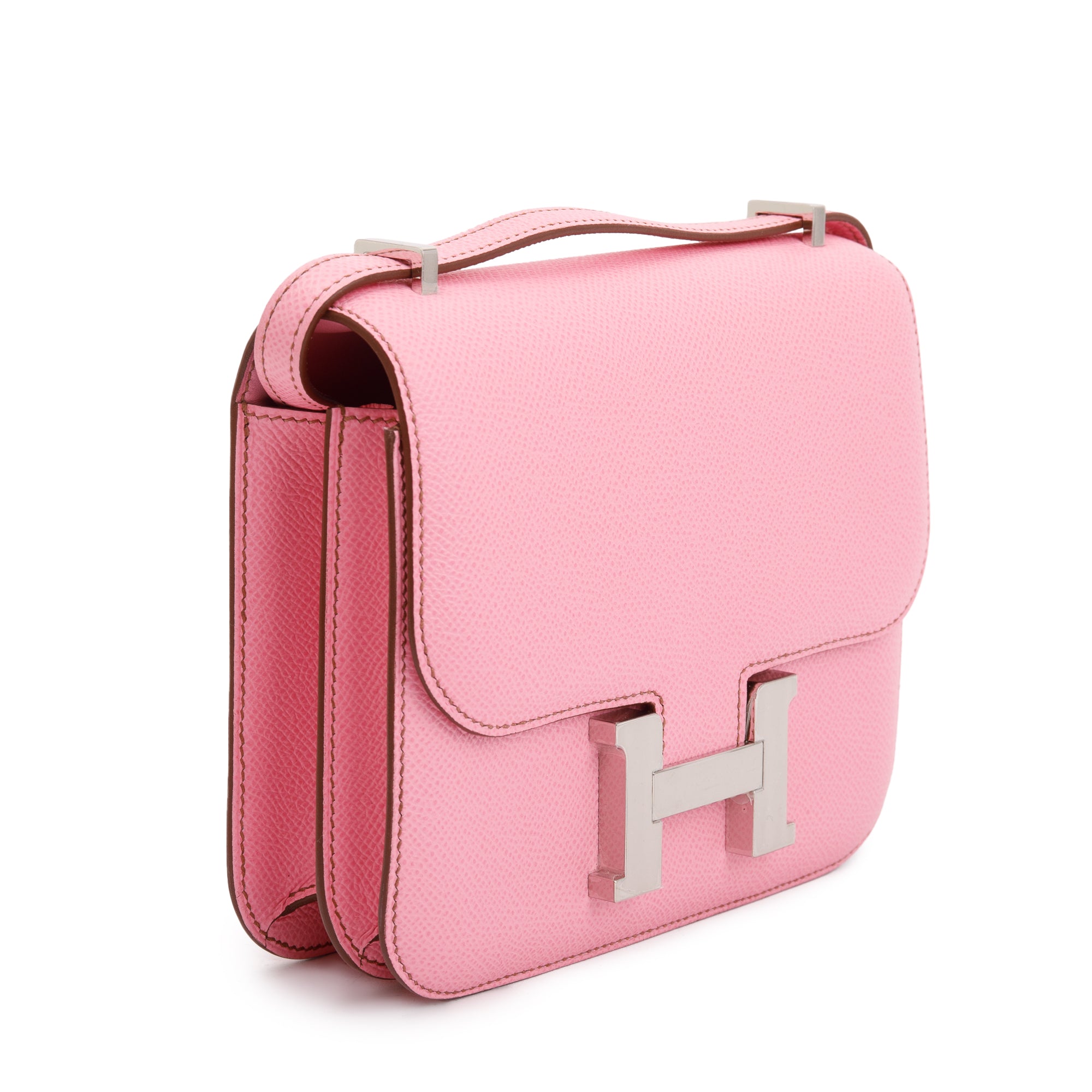 Hermes 2021 Rose Confetti Epsom Leather Mini Constance 18 w/ Box