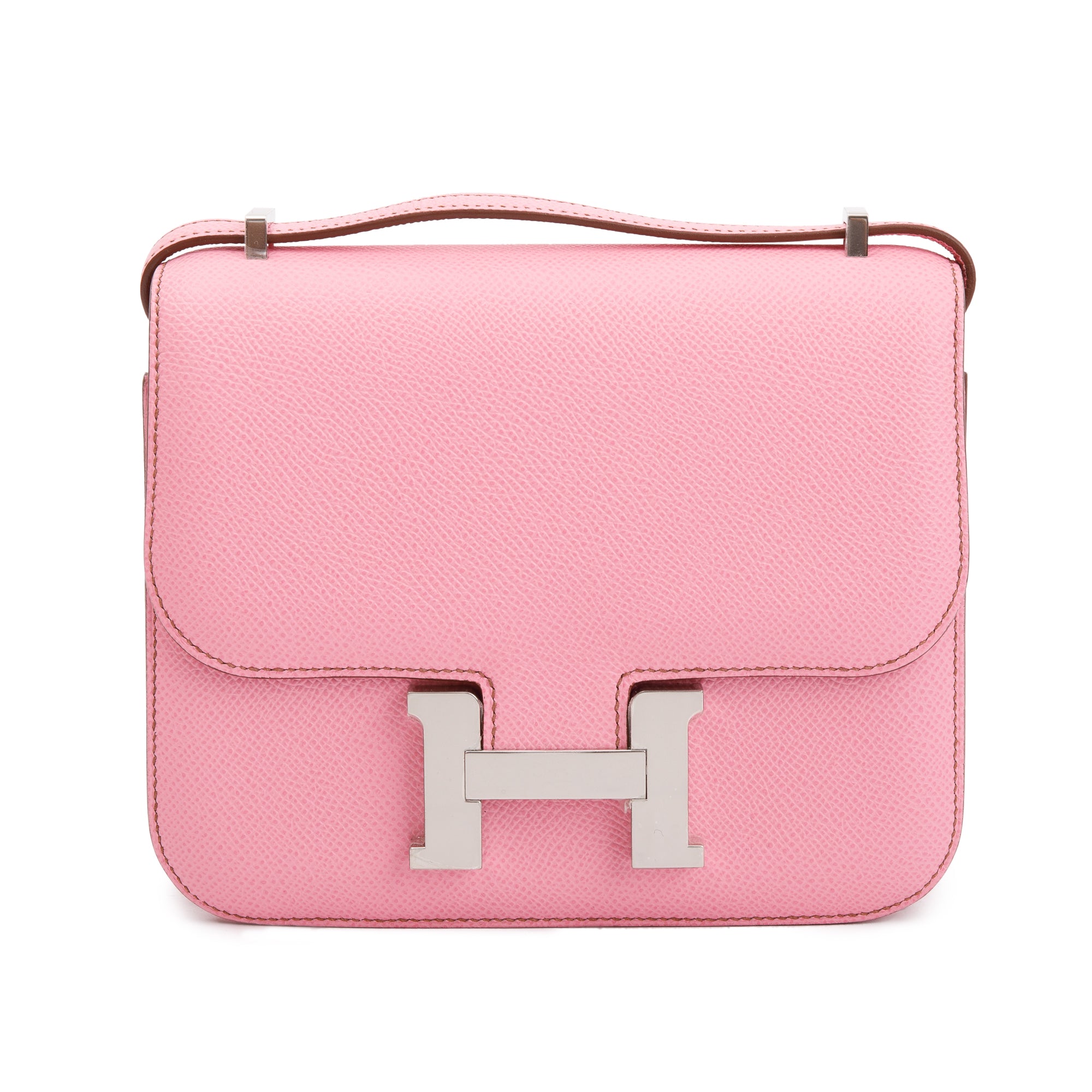 Hermes 2021 Rose Confetti Epsom Leather Mini Constance 18 w/ Box