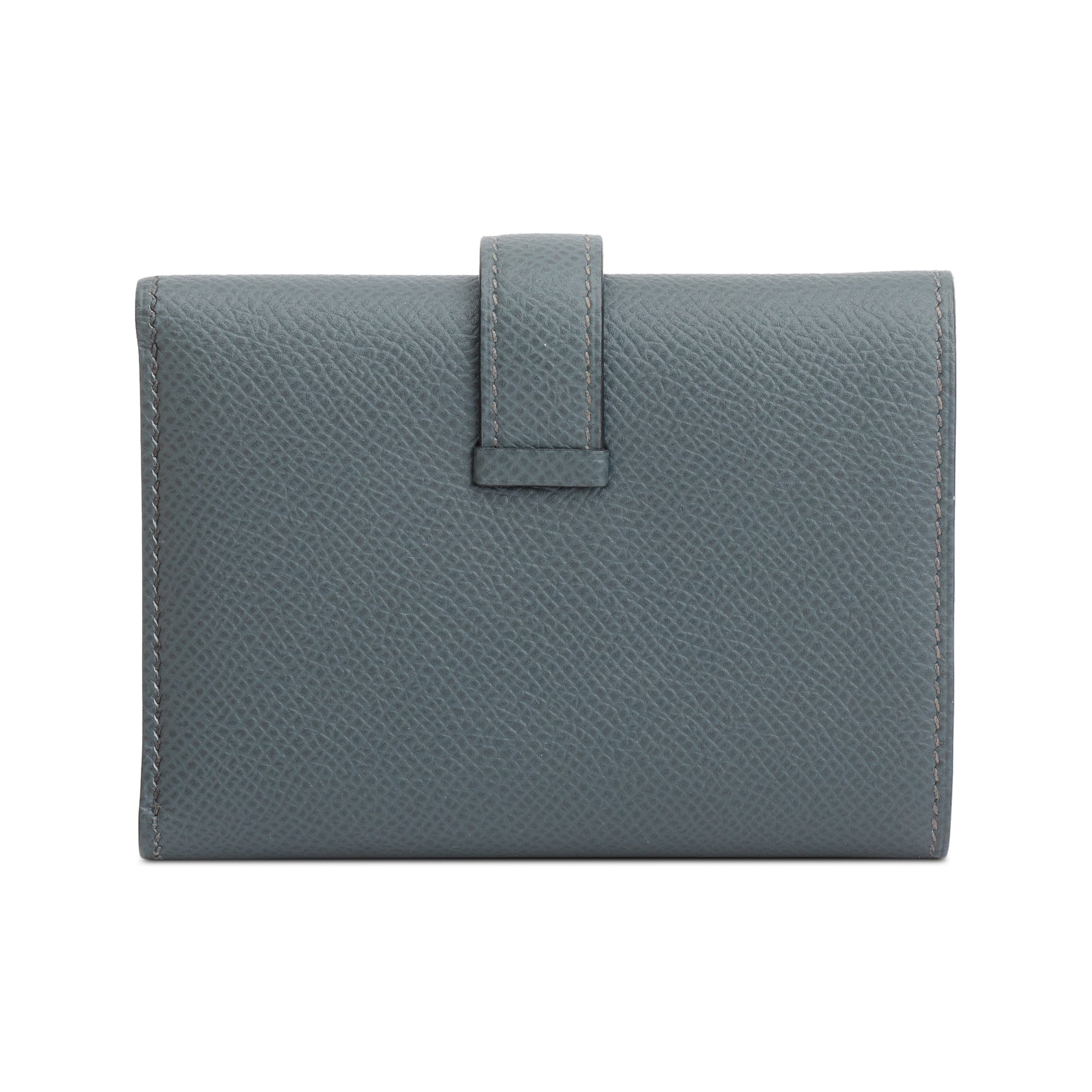 Hermes 2021 Vert Amande Epsom Leather Bearn Trifold Compact Wallet w/ Box