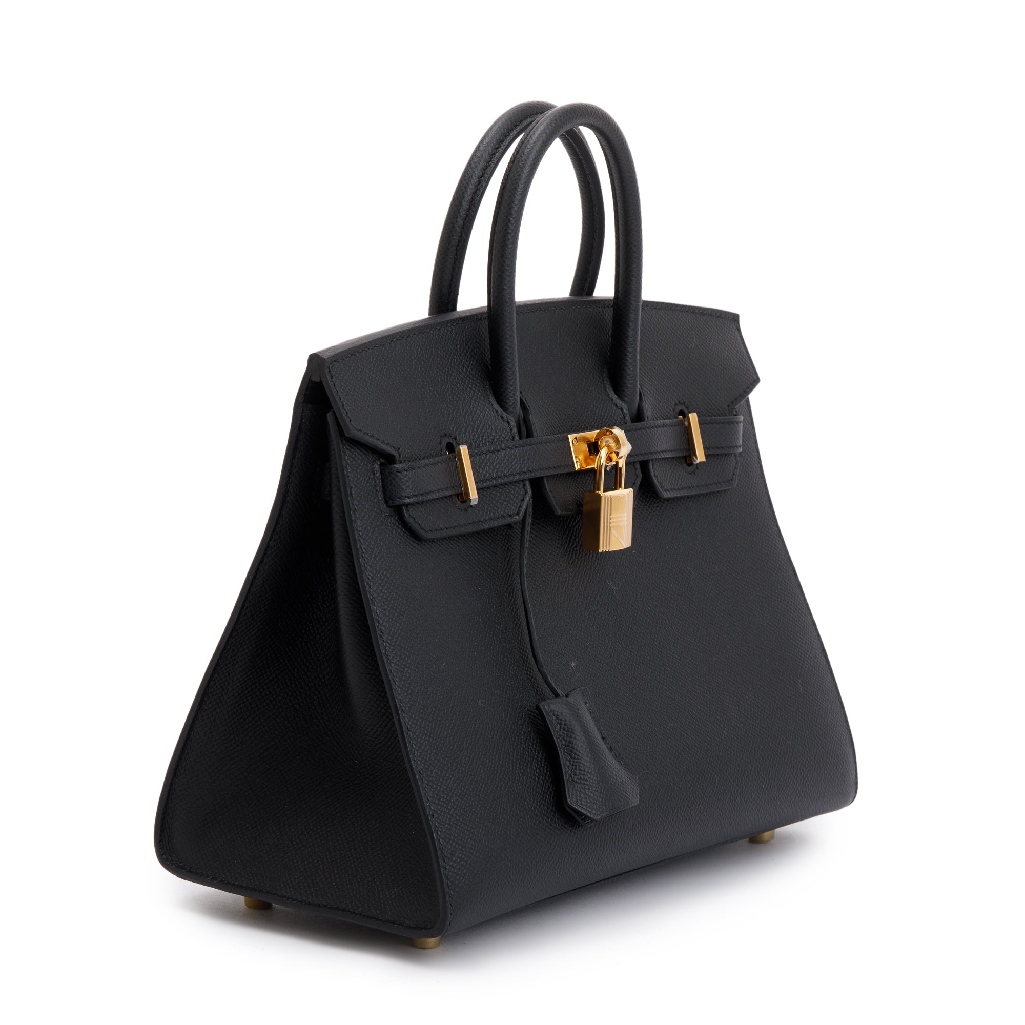 Hermes 2022 Black Noir Epsom Birkin Sellier 25 w/ Box