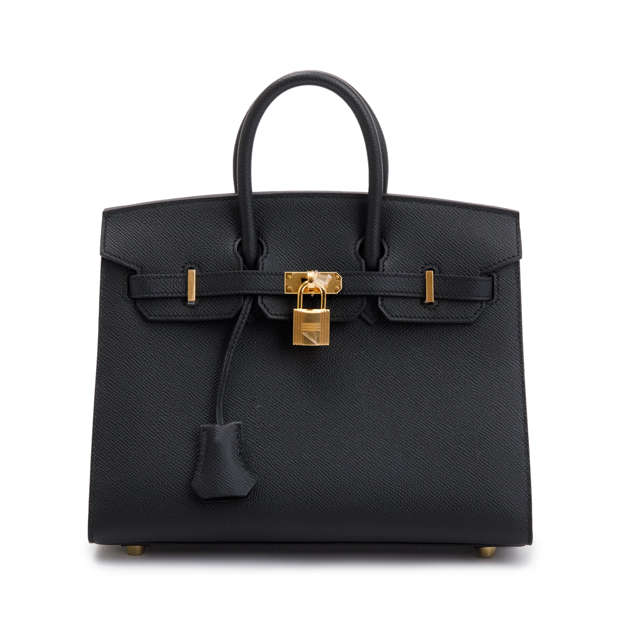 Hermes 2022 Black Noir Epsom Birkin Sellier 25 w/ Box
