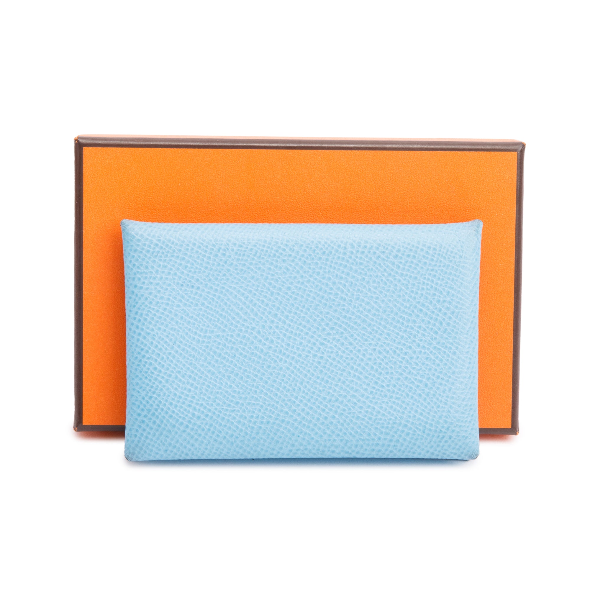 Hermes 2022 Bleu Du Nord Epsom Calvi Card Holder w/ Box