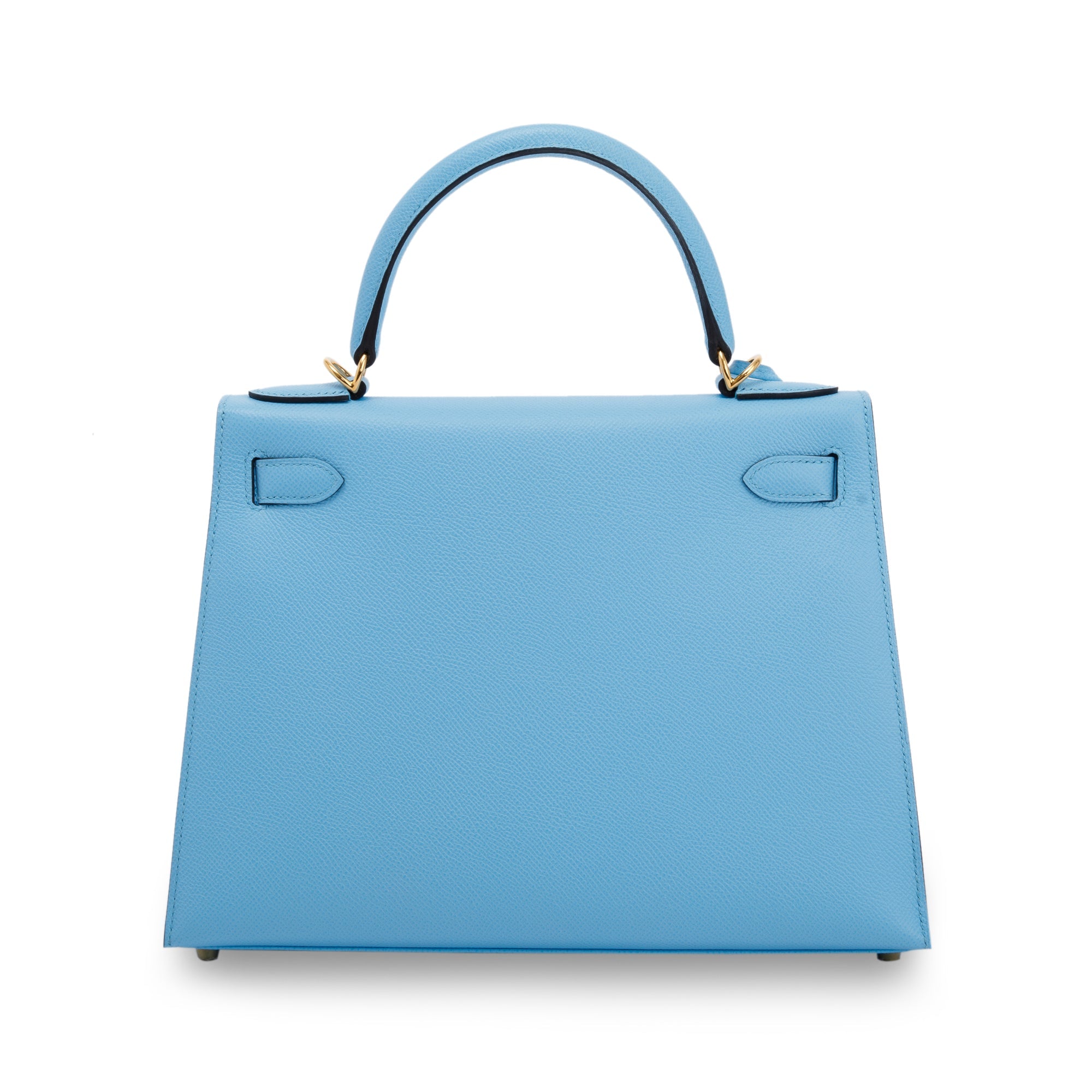 Hermes 2022 Celeste Veau Epsom Kelly II Sellier 28 w/ Box