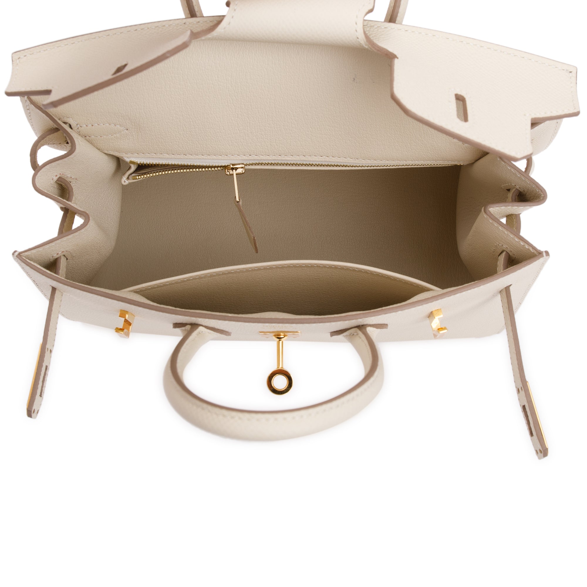 Hermes 2022 Craie Epsom Birkin Sellier 25 w/ Box