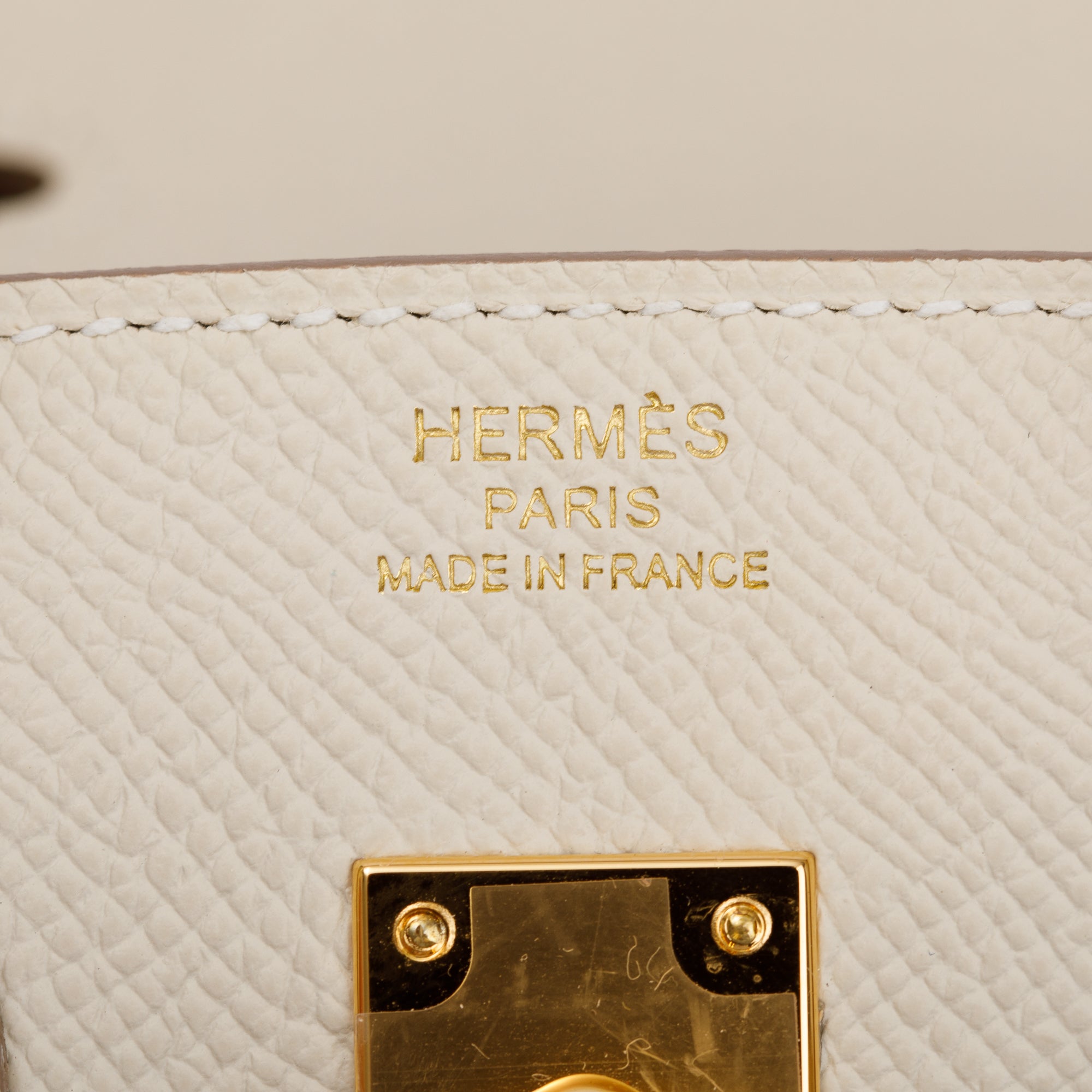 Hermes 2022 Craie Epsom Birkin Sellier 25 w/ Box