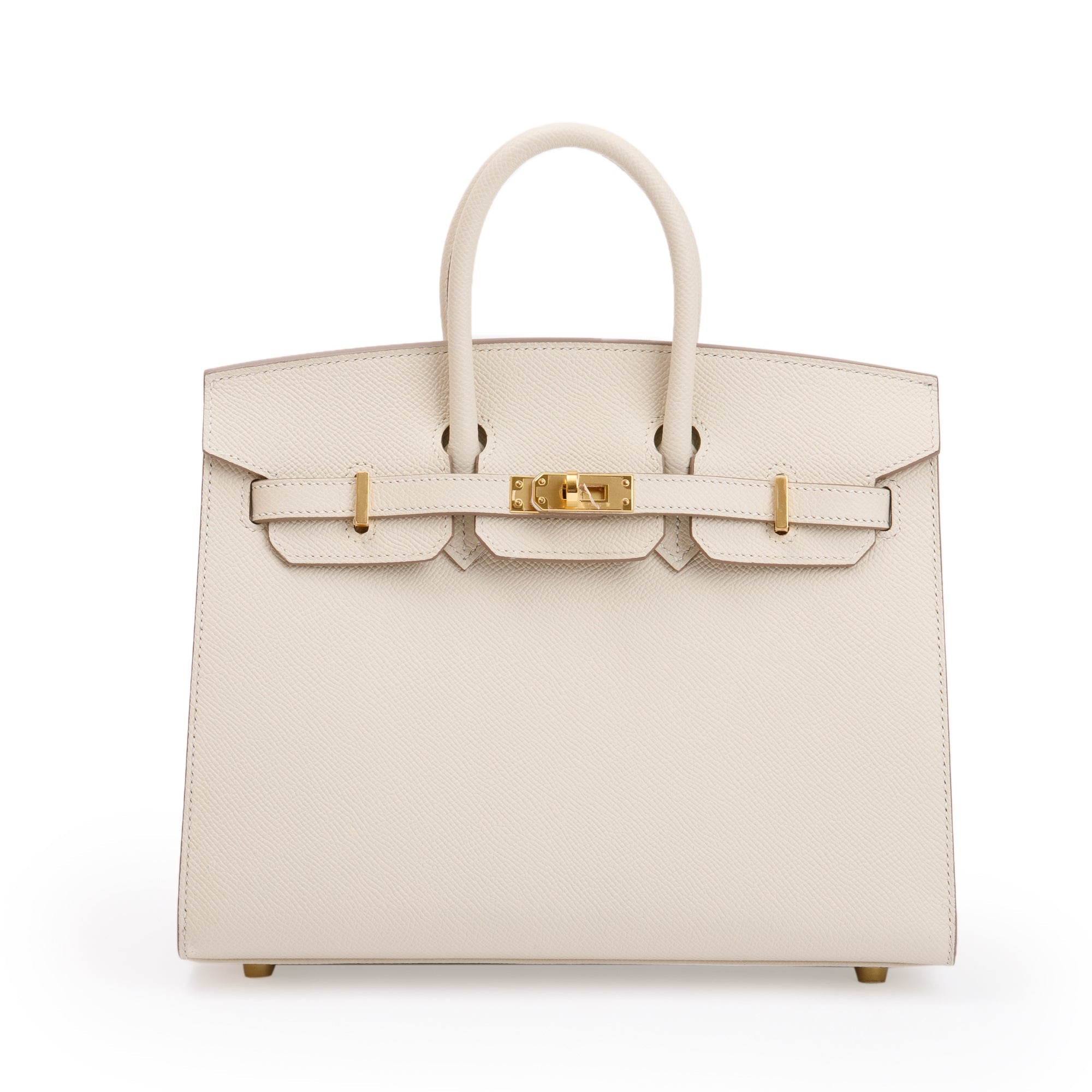 Hermes 2022 Craie Epsom Birkin Sellier 25 w/ Box