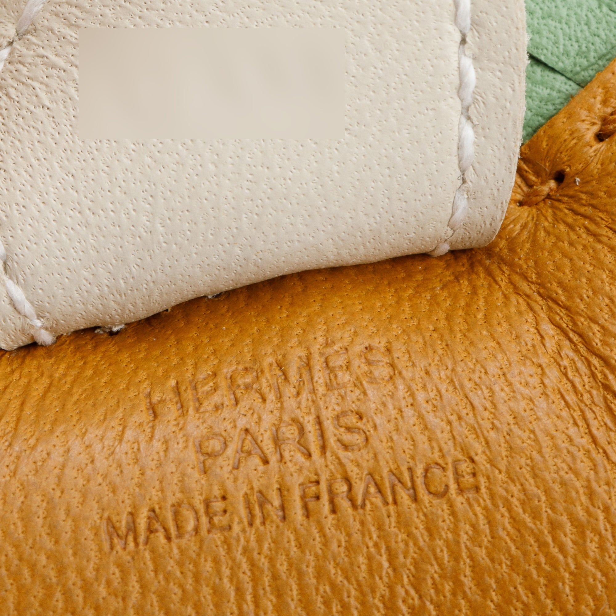 Hermes 2022 Gold Craie Vert Criquet Milo Lambskin Leather Grigri Rodeo Horse Bag Charm PM w/ Box