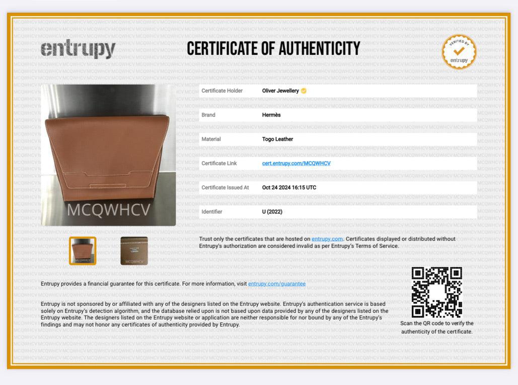 Hermes 2022 Gold Evercolor Calfskin Leather Novapolis Pouch