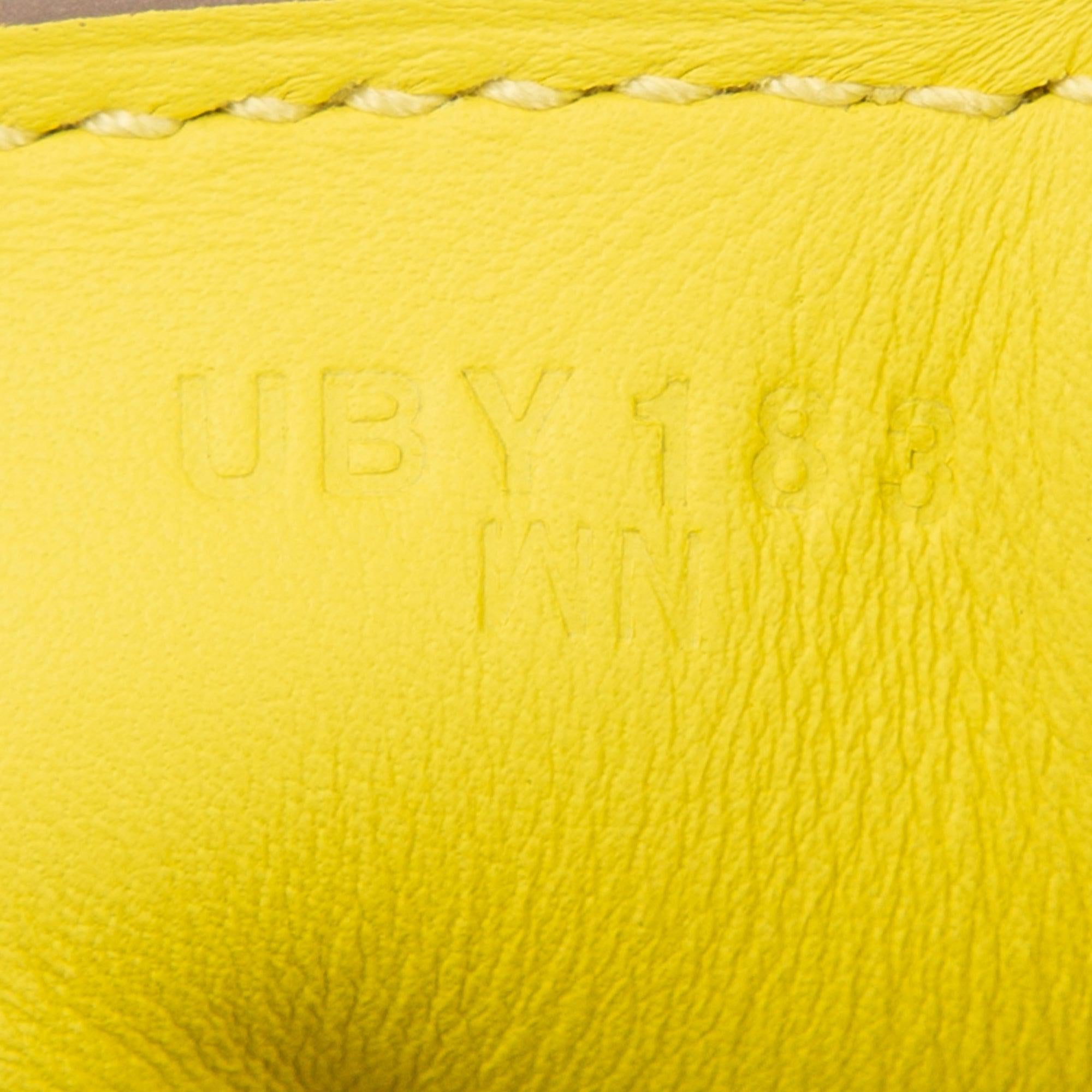 Hermes 2022 Lime Taurillon Clemence Mini Lindy 20 w/ Box & Receipt