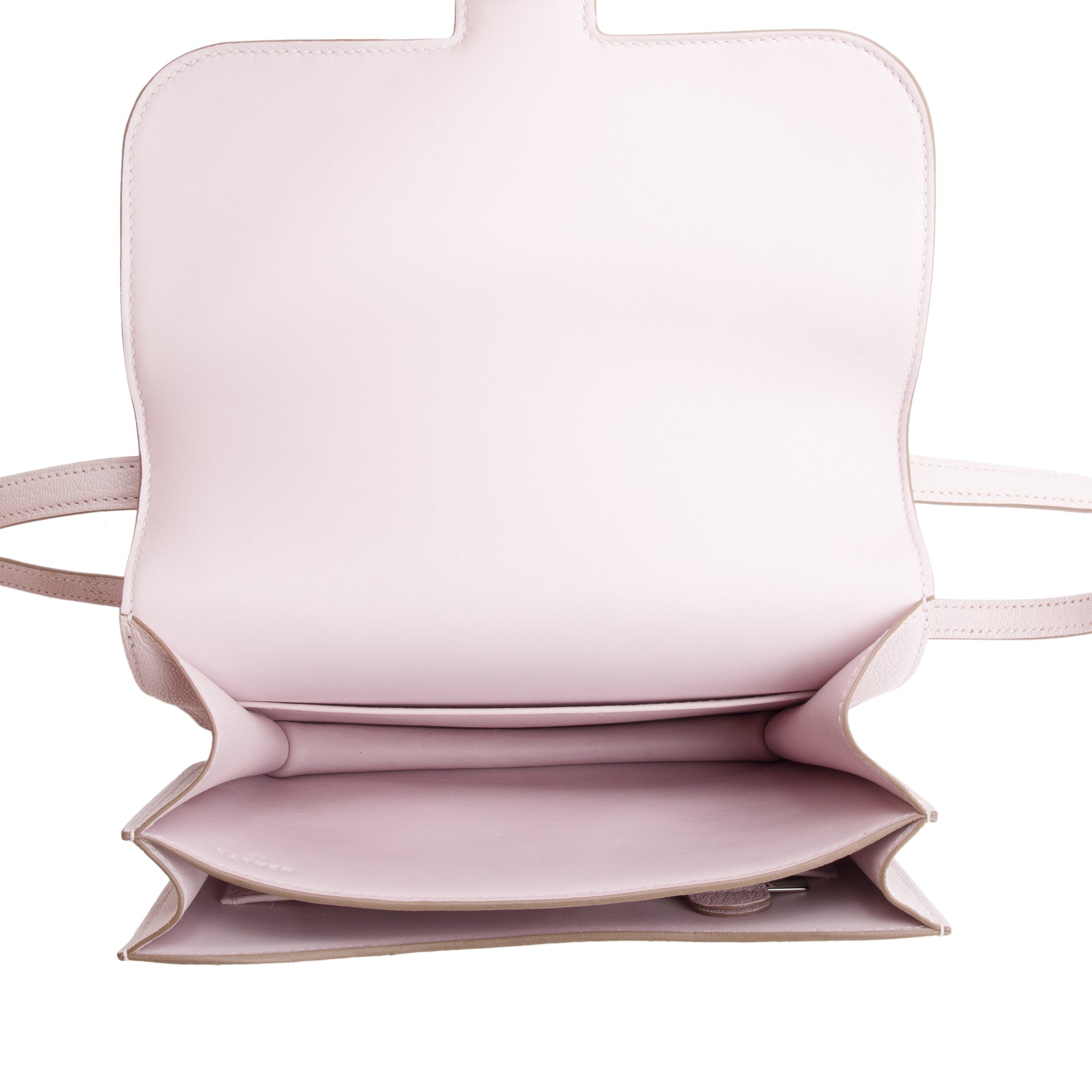 Hermes 2022 Mauve Pale Chevre Mysore Leather Mini Constance III 18 w/ Box