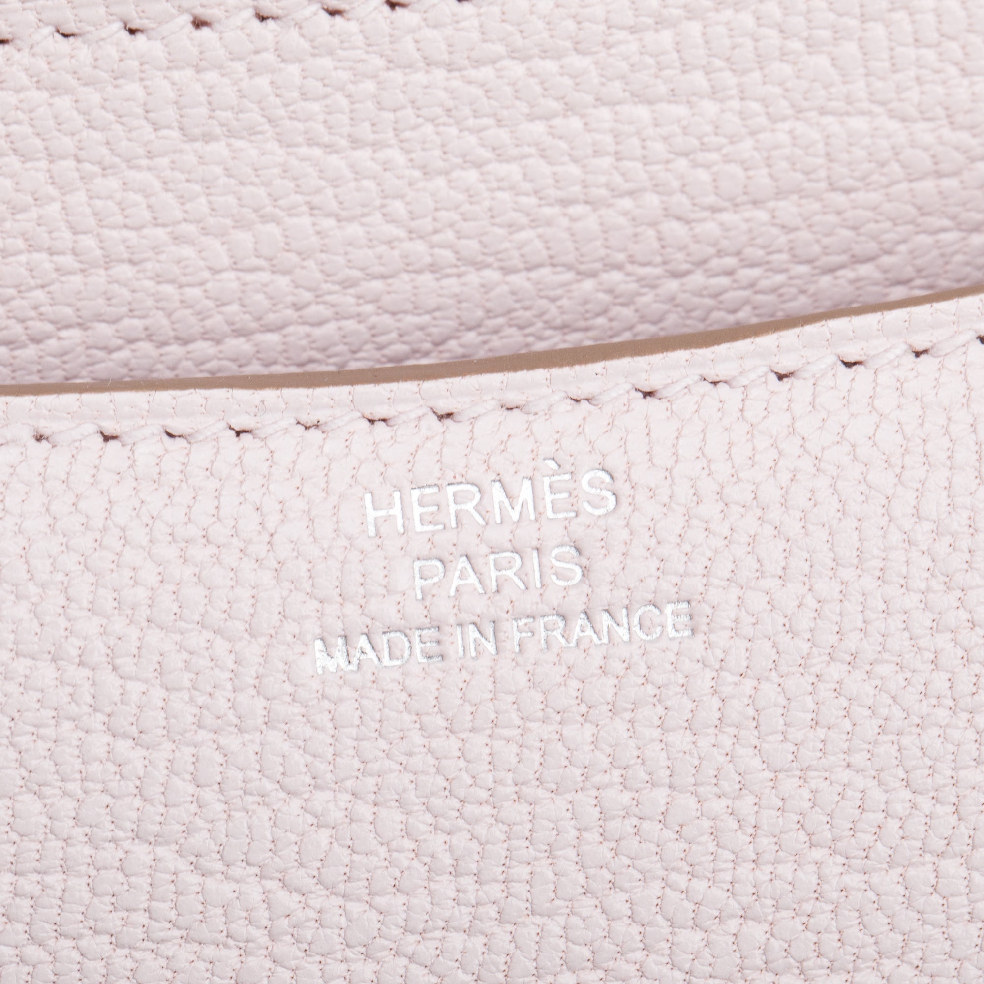 Hermes 2022 Mauve Pale Chevre Mysore Leather Mini Constance III 18 w/ Box