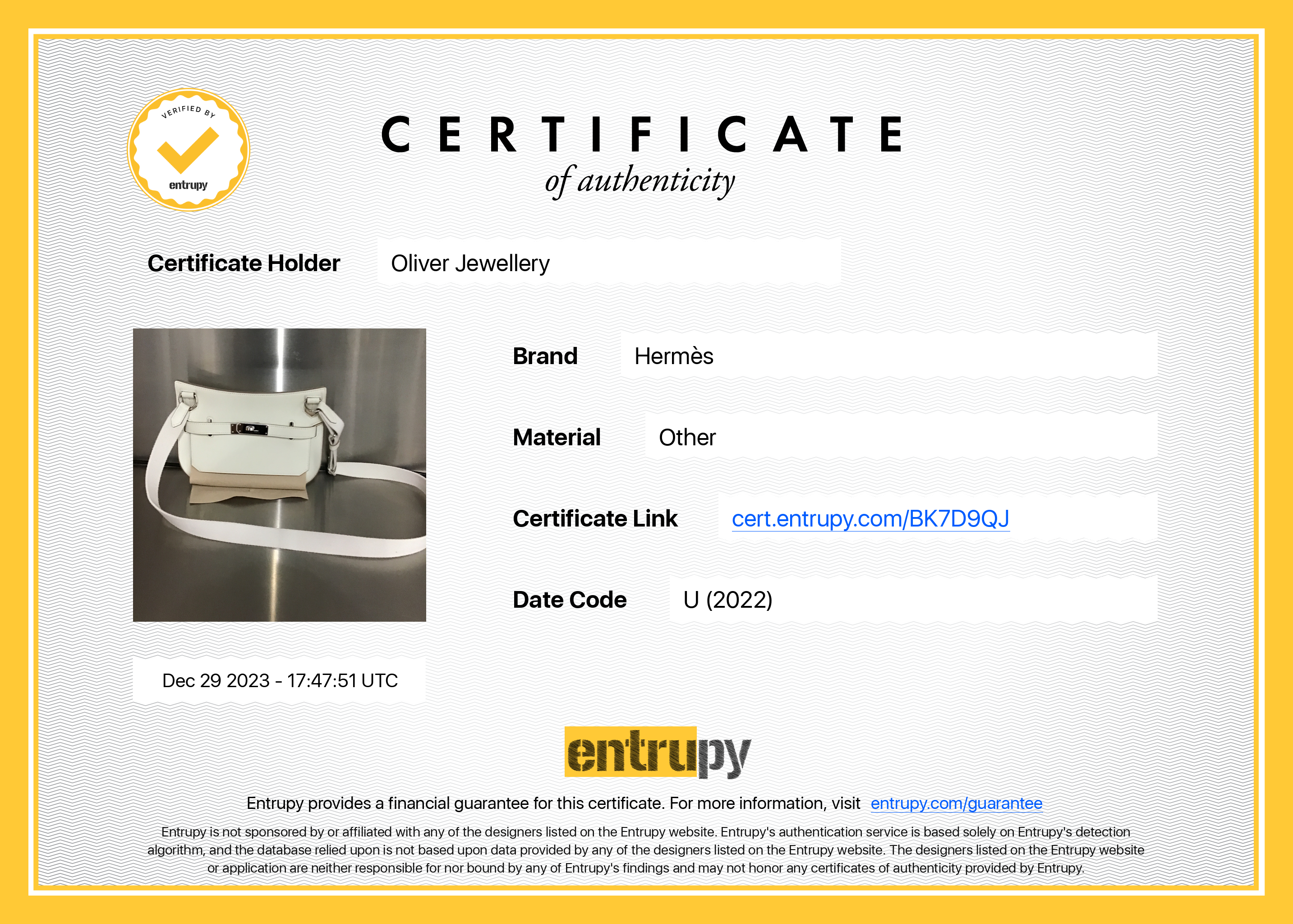 Hermes 2022 Mushroom Swift Leather Mini Jypsiere w/ Box