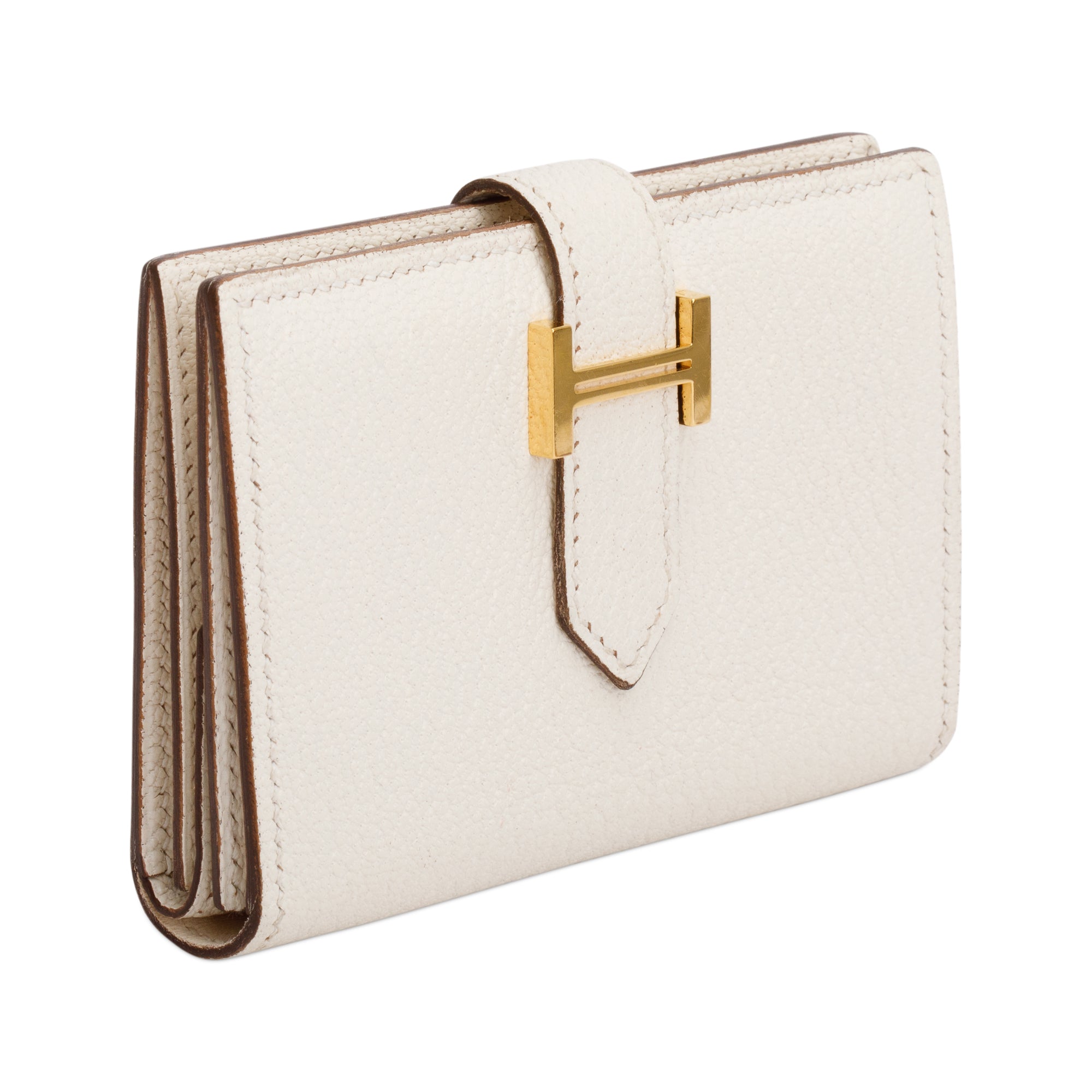 Hermes 2022 Nata Chevre Mysore Leather Bearn CardHolder w/ Box