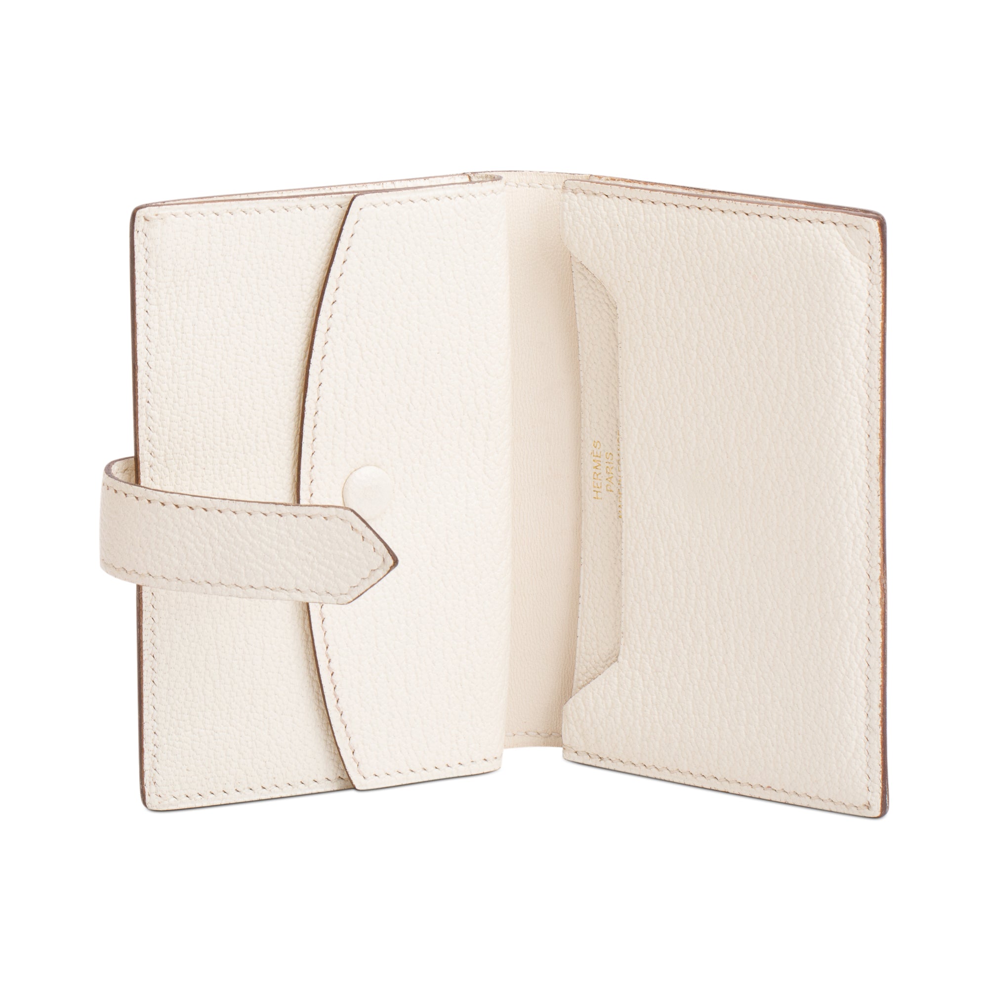 Hermes 2022 Nata Chevre Mysore Leather Bearn CardHolder w/ Box