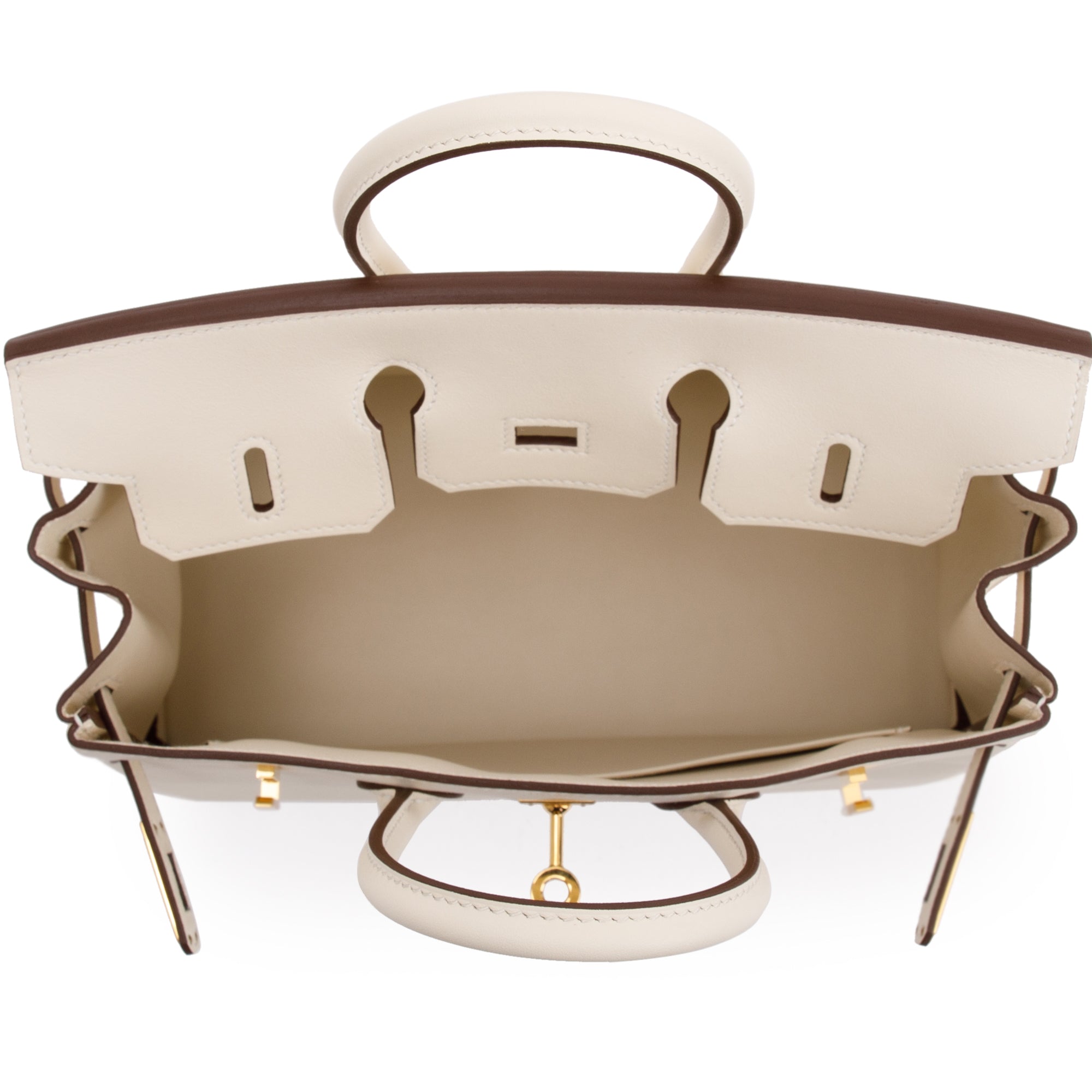 Hermes 2022 Nata Swift Leather Birkin 25 w/ Box & Receipt