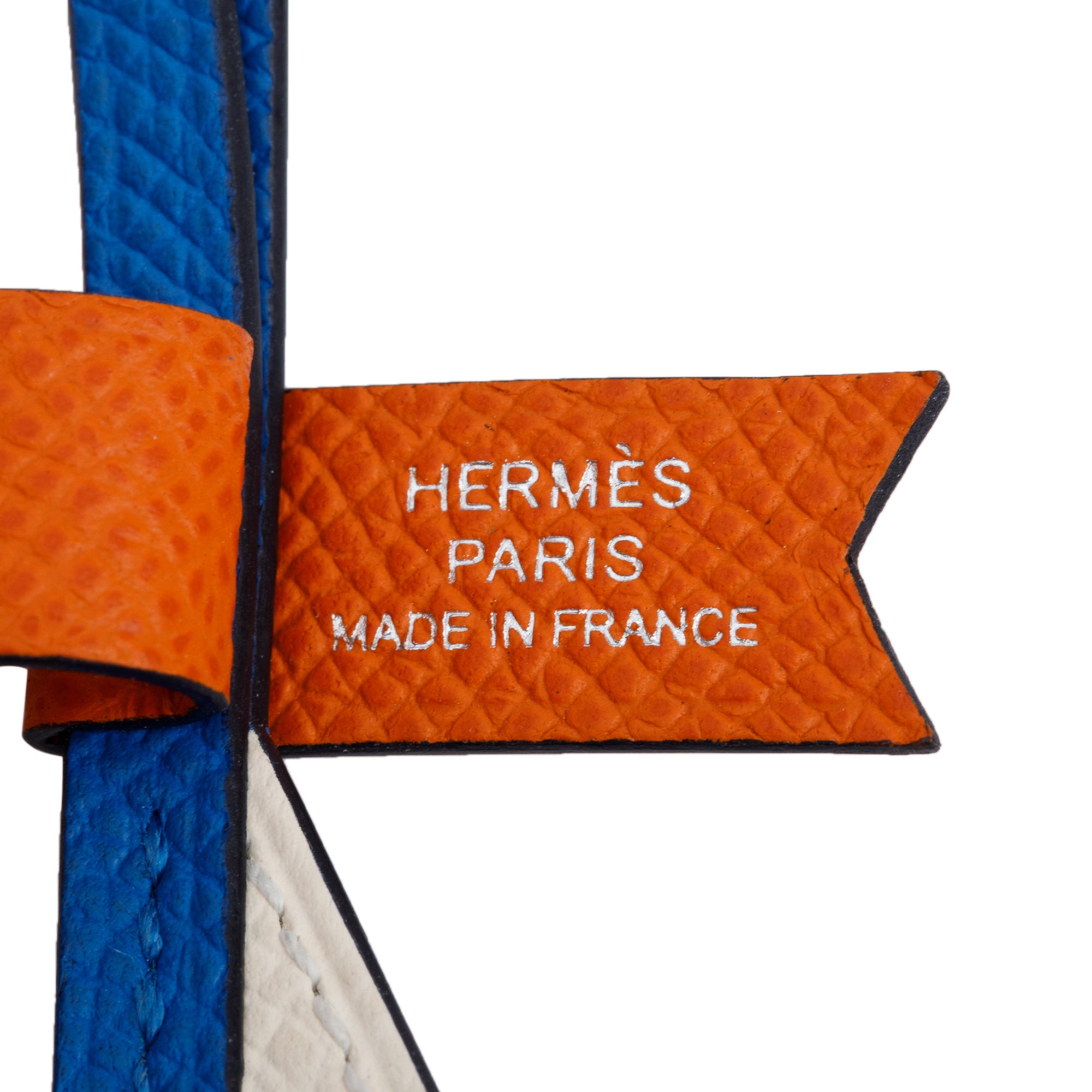 Hermes 2023 BL ZEL Nat Comics Orange Veau Epsom Grigri Sail 24 Bag Charm w/ Box