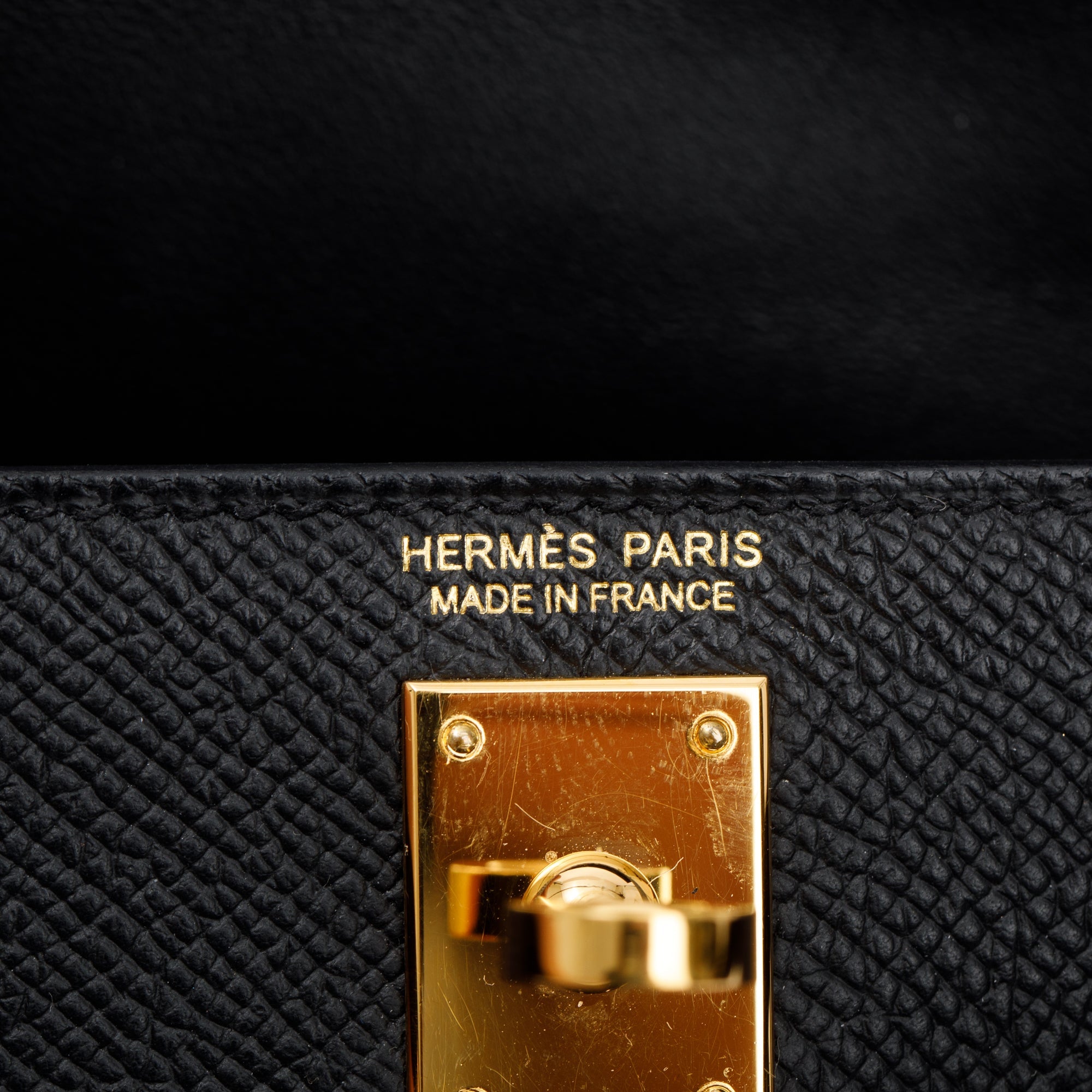 Hermes 2023 Black Epsom Leather Mini Kelly II Sellier 20 w/ Box & Strap