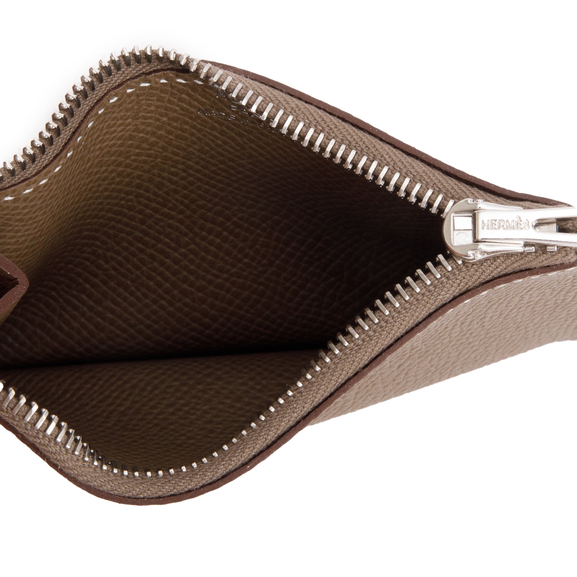 Hermes 2023 Etoupe Veau Epsom Constance Slim Compact Wallet w/ Box & Insert