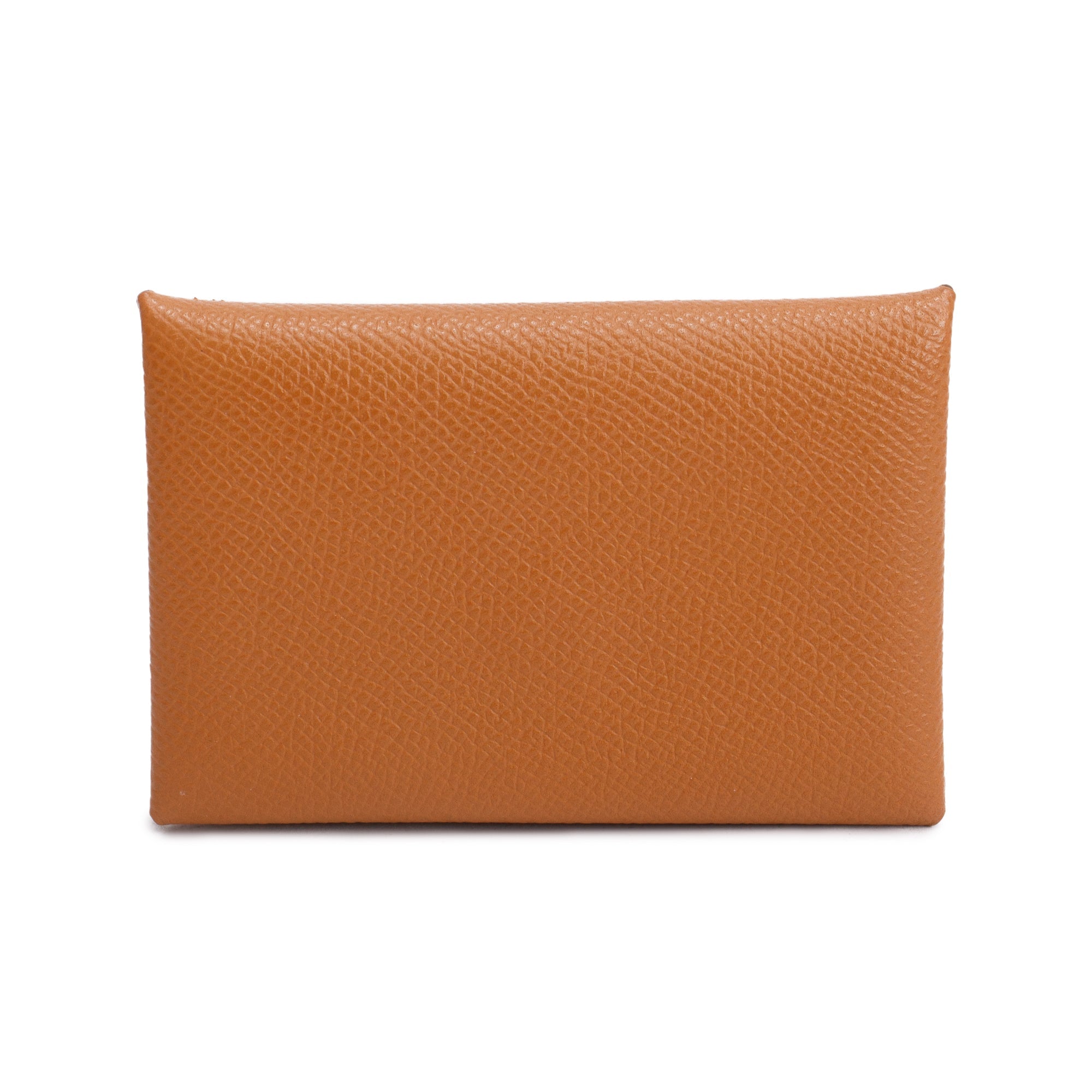 Hermes 2023 Gold Epsom Calvi Card Holder w/ Box & Receipt